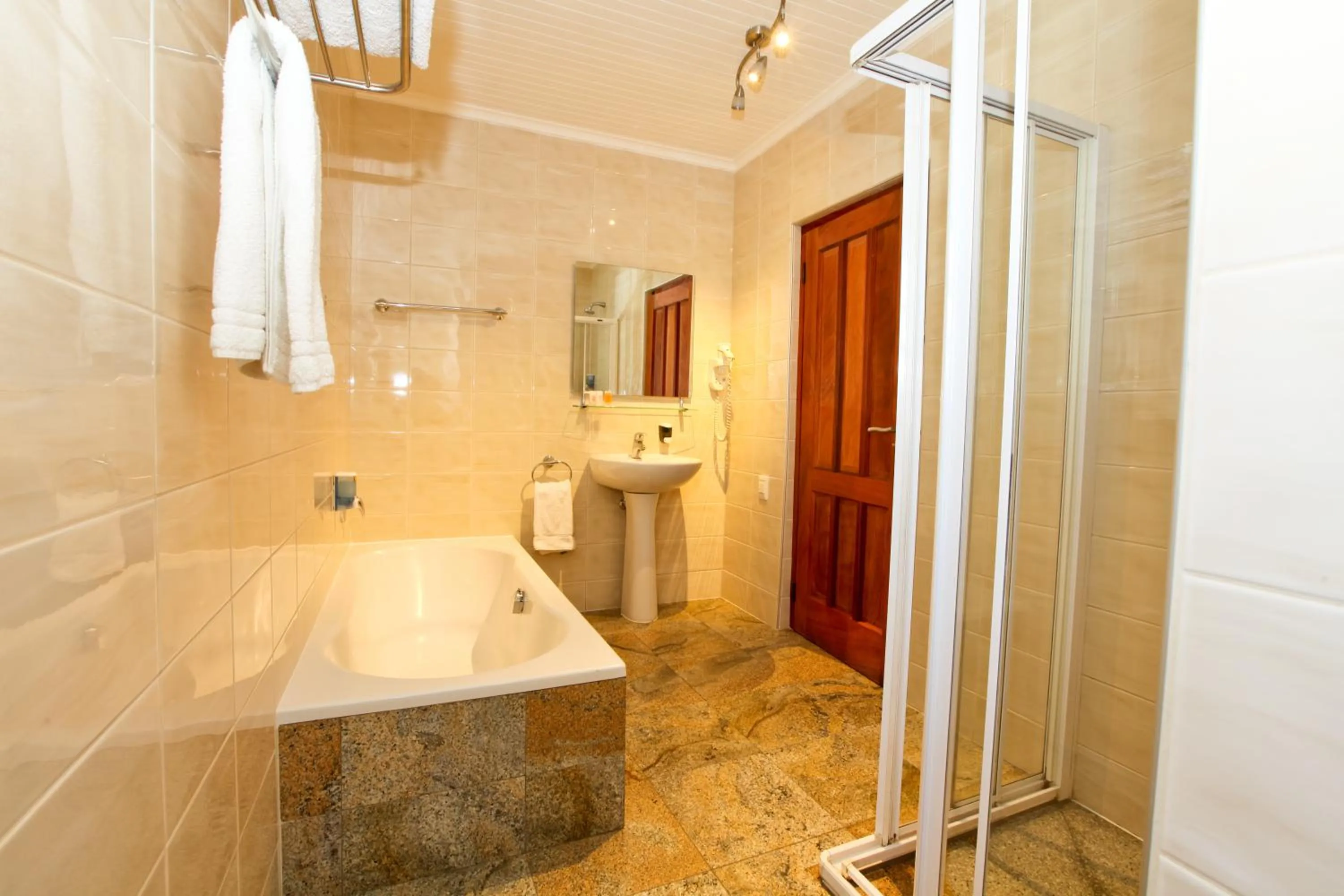 Bathroom in Roof of Africa Hotel
