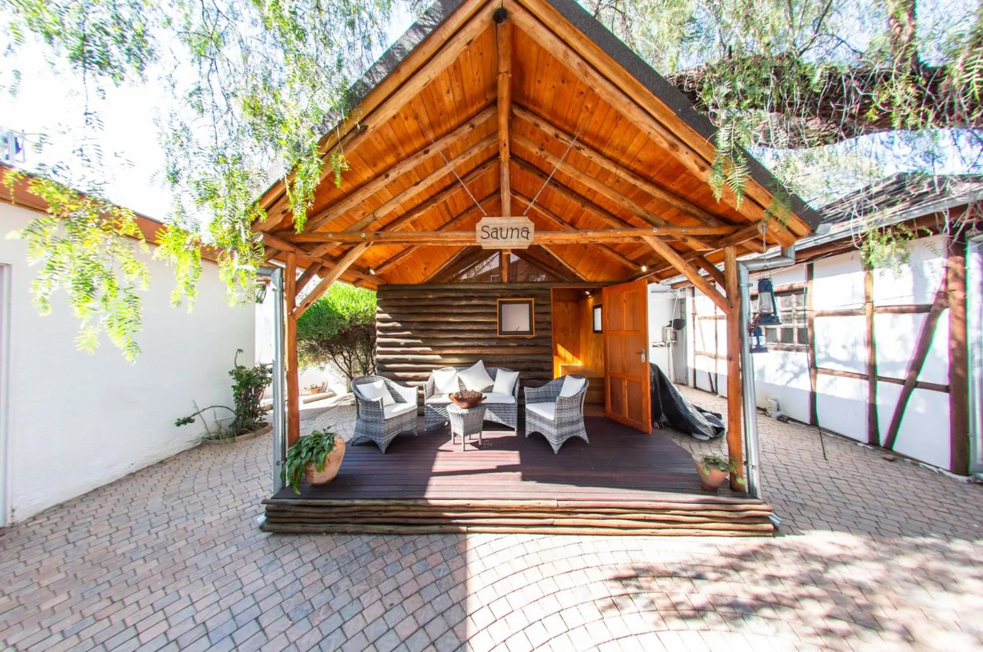 Sauna in Roof of Africa Hotel