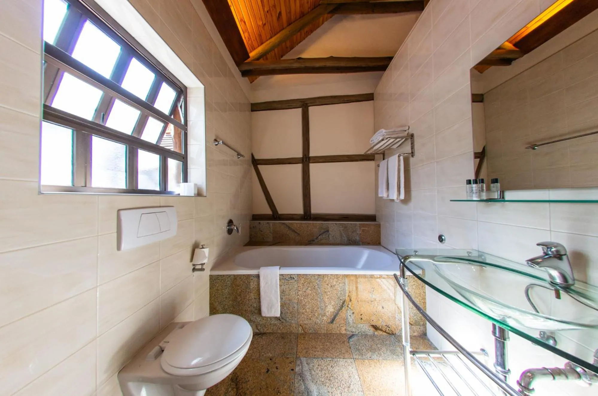 Bathroom in Roof of Africa Hotel