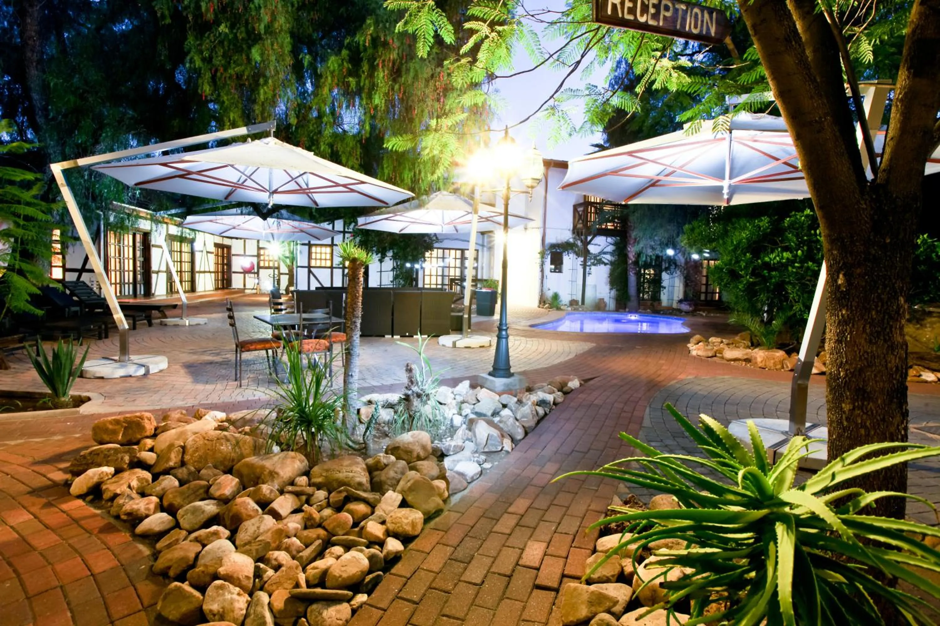 Patio in Roof of Africa Hotel