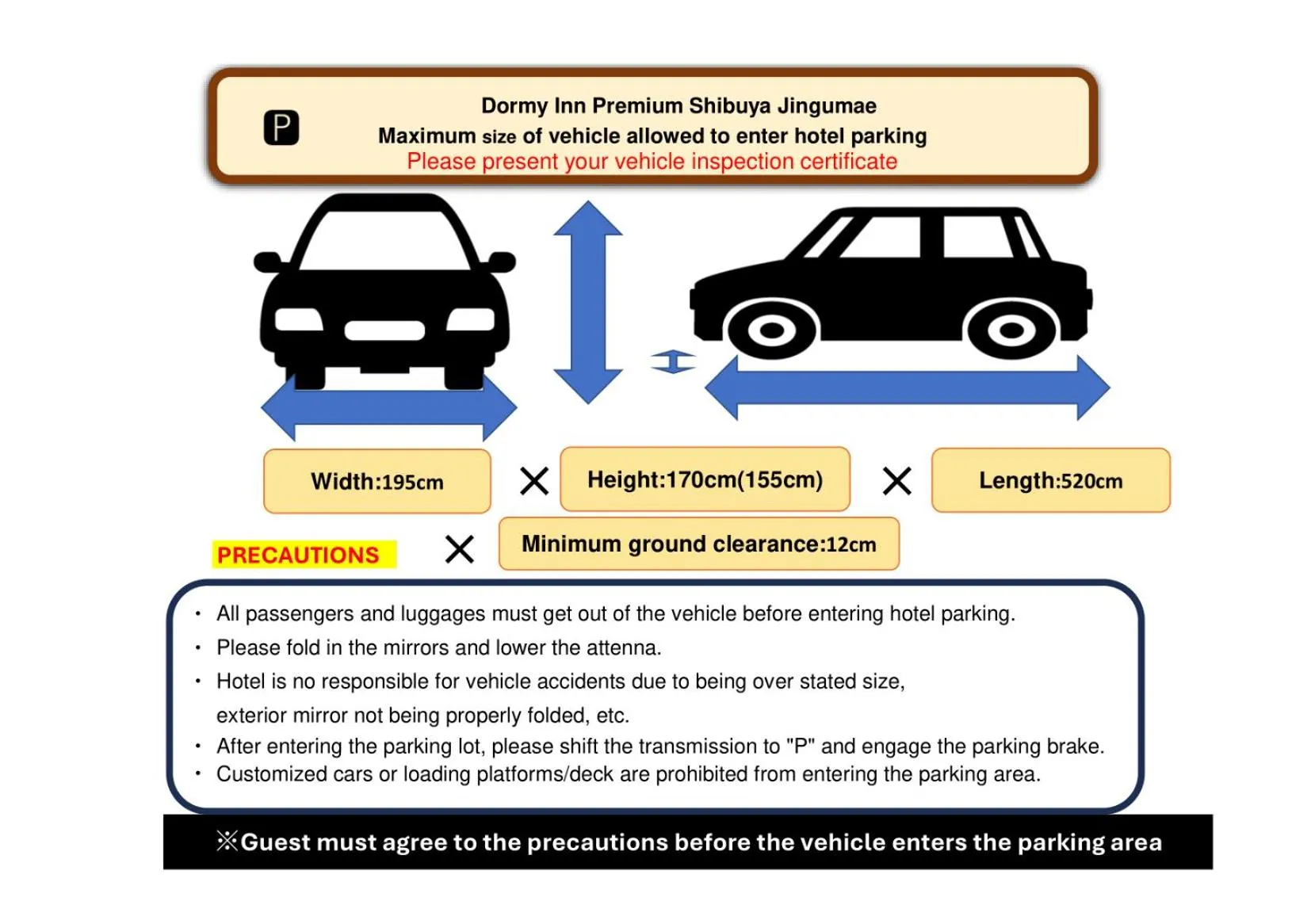 Parking in Dormy Inn Premium Shibuya-jingumae