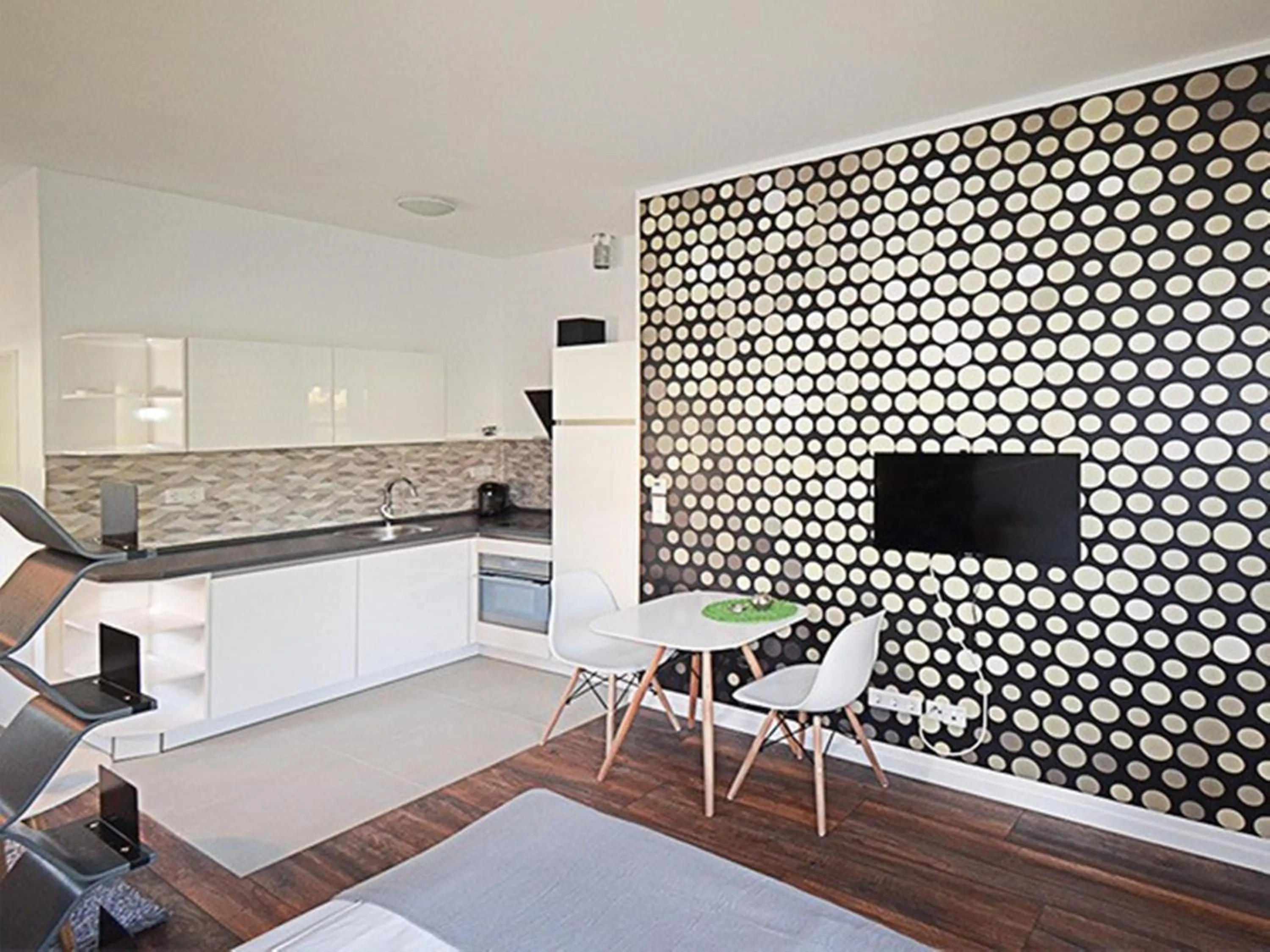 Kitchen or kitchenette in Eco Smart Apartments Erlangen