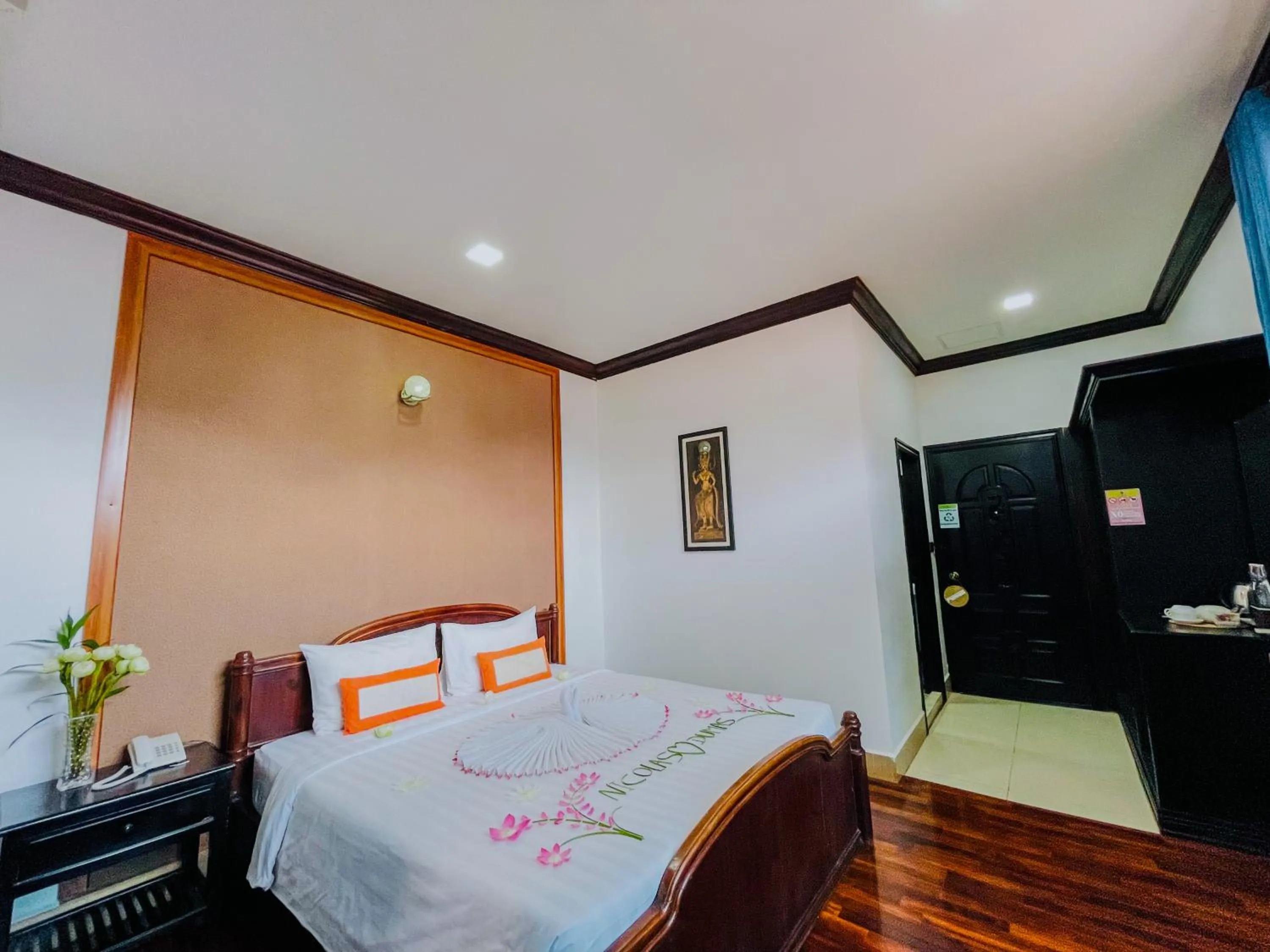 View (from property/room), Bed in Siem Reap Urban Boutique Hotel