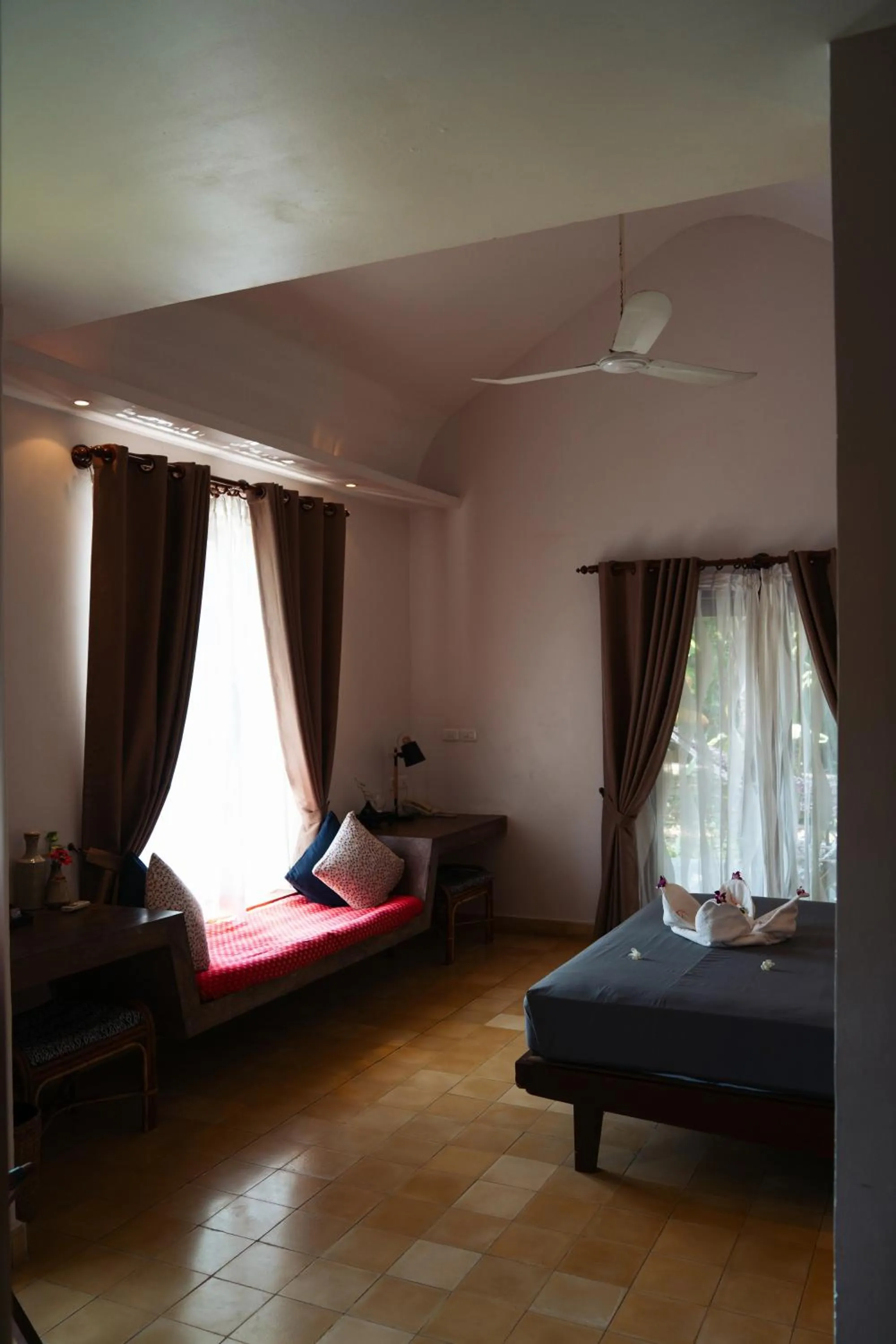 Bed in Battambang Resort