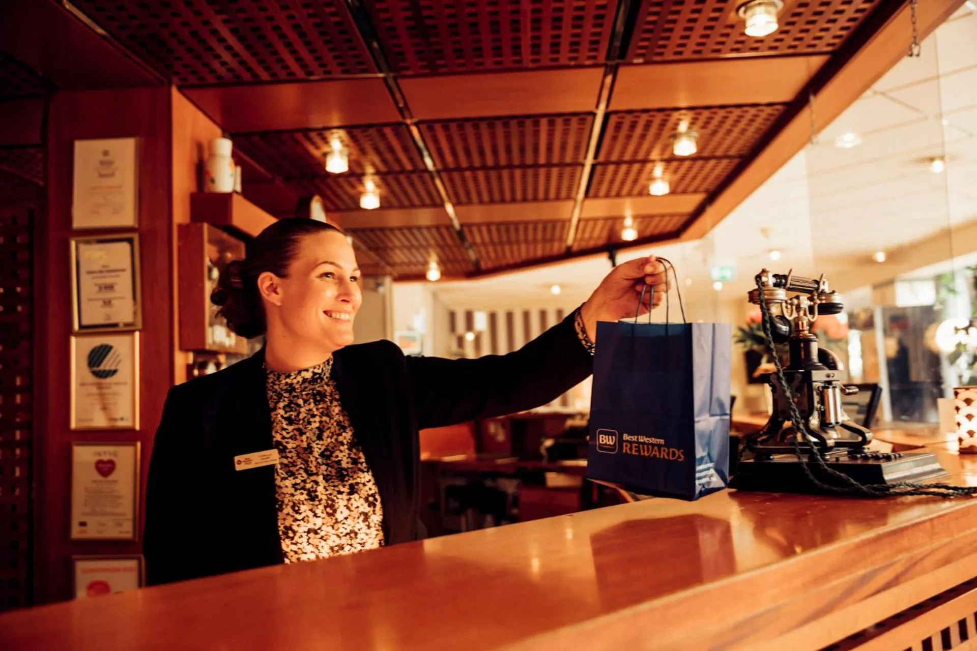 Lobby or reception in Best Western Plus Västerviks Stadshotell