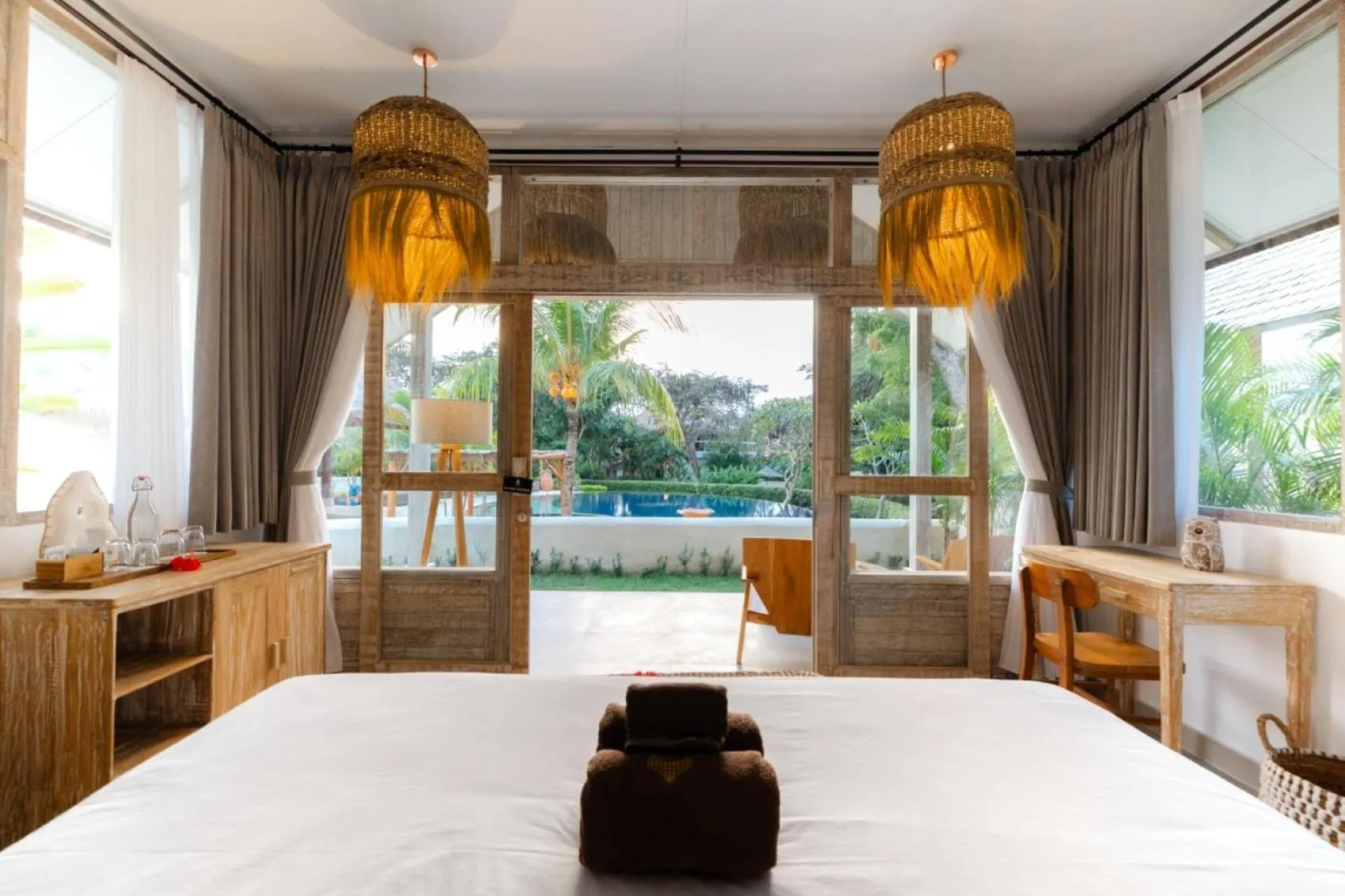 Bed in La Joya Balangan Resort