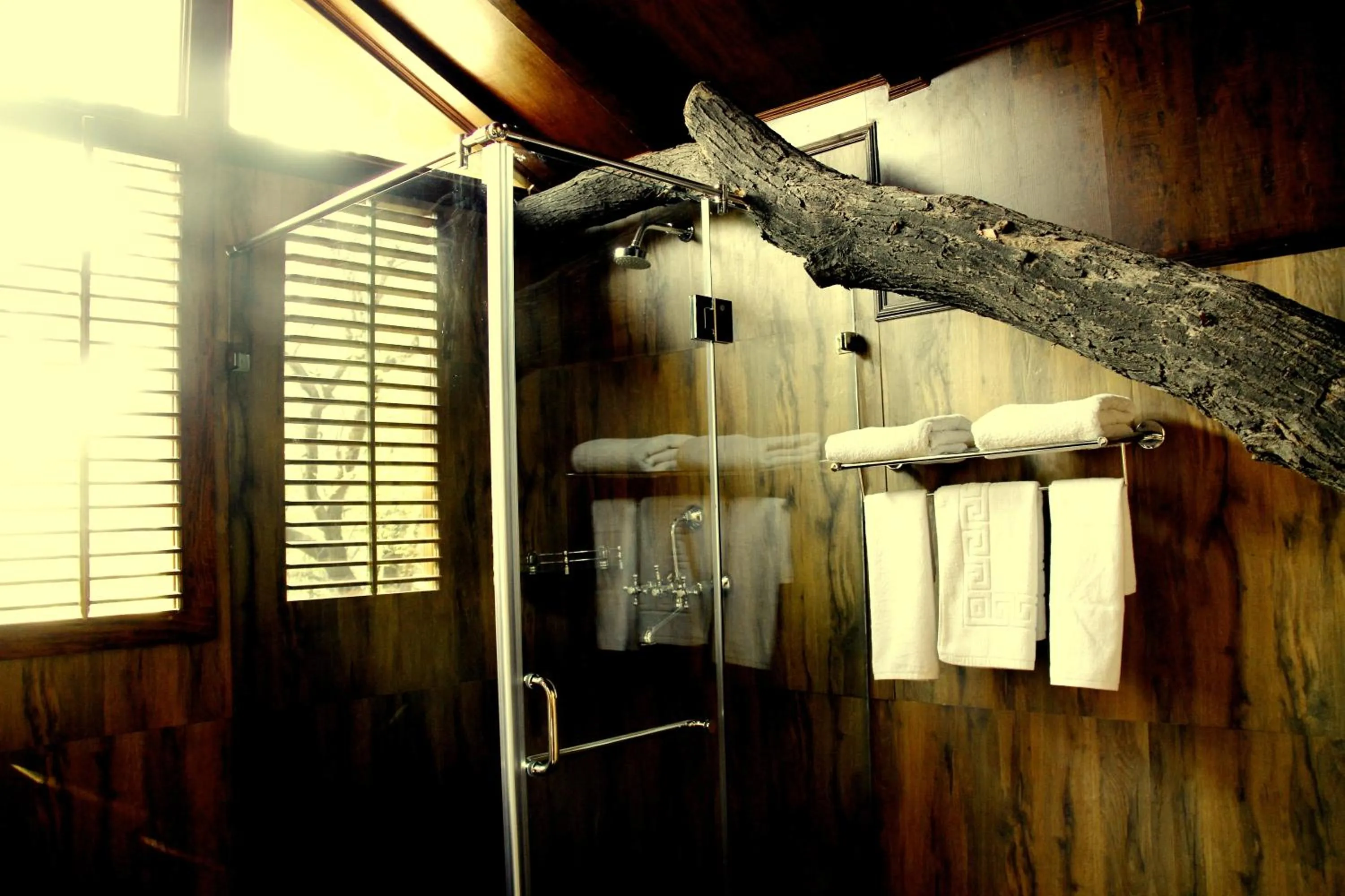 Shower in The Tree House Resort, A Club Mahindra Associate
