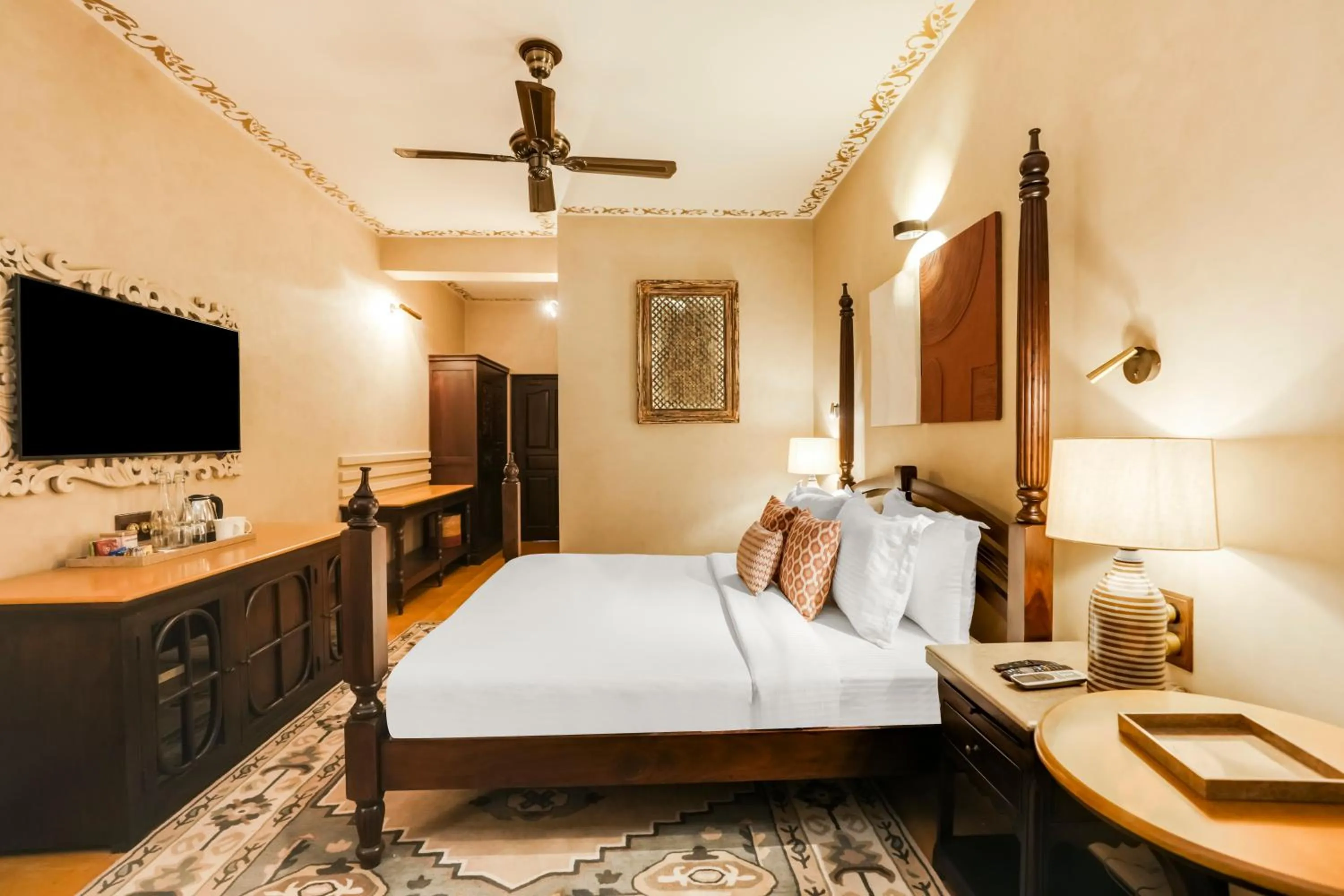 Bed in The Tree House Resort, A Club Mahindra Associate