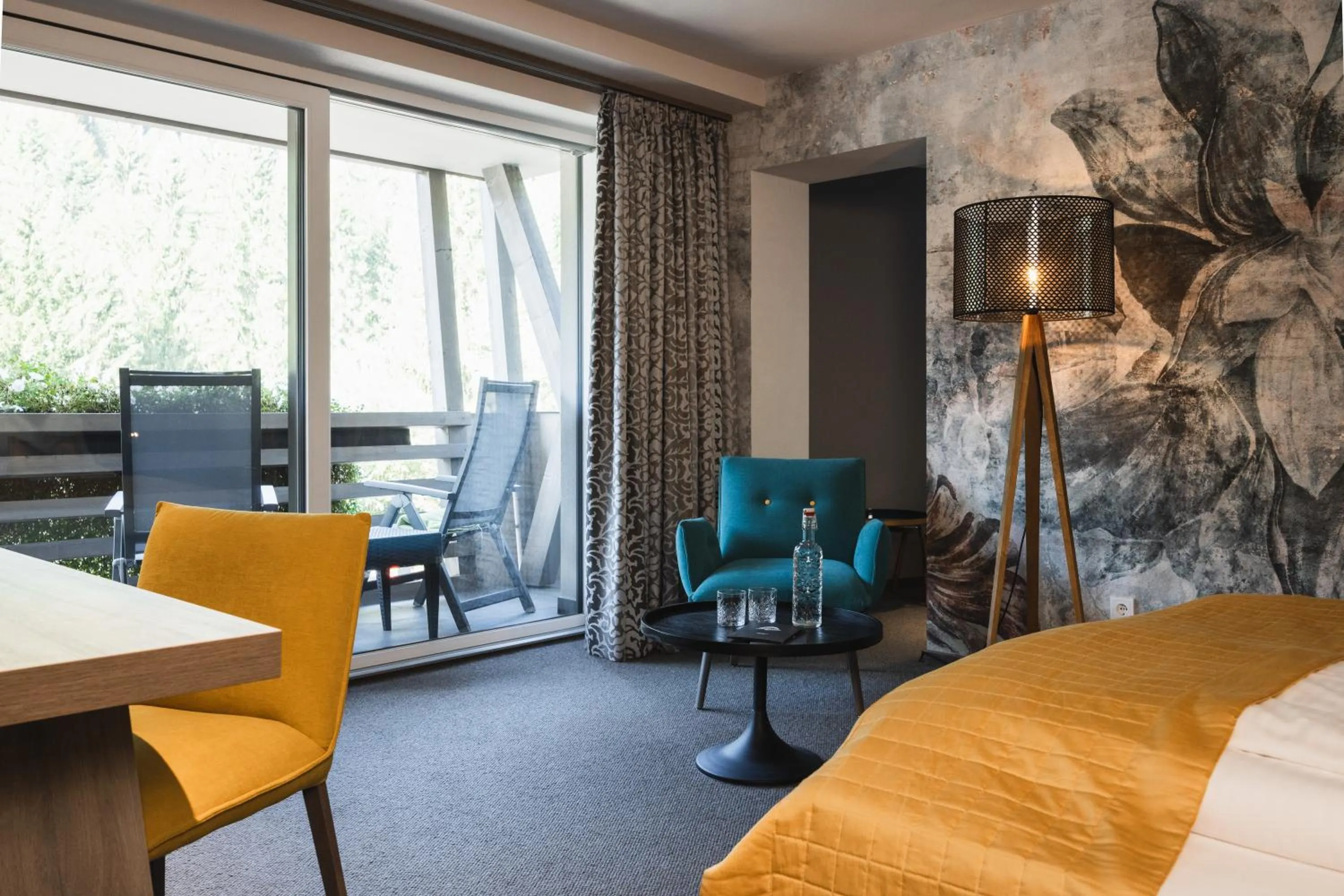 Balcony/Terrace, Bed in Das Mondschein