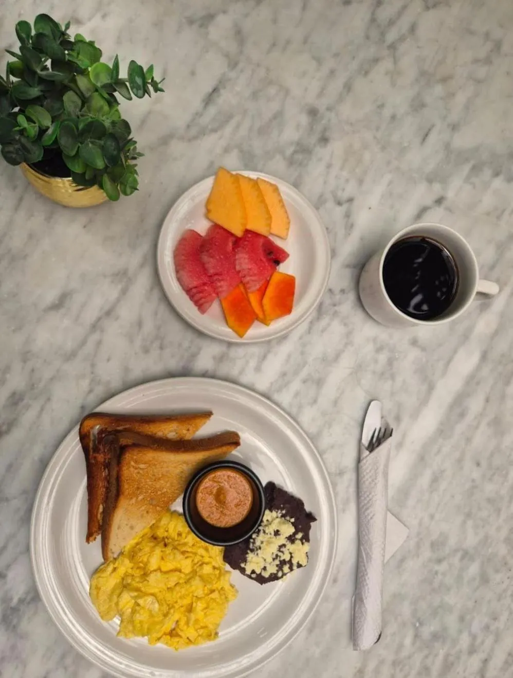 Continental breakfast in The Strabon Tulum