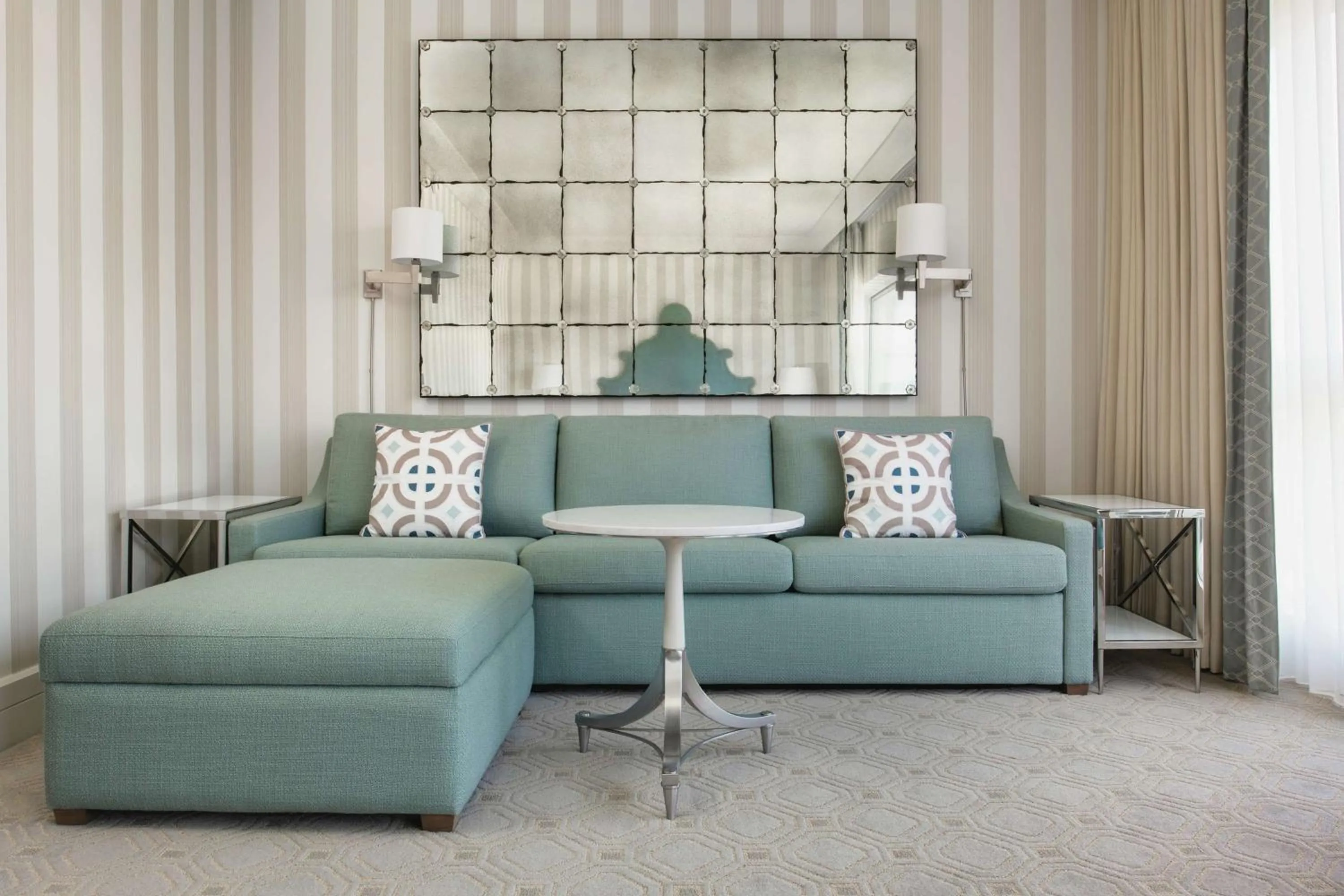 Living room in The Beverly Hilton