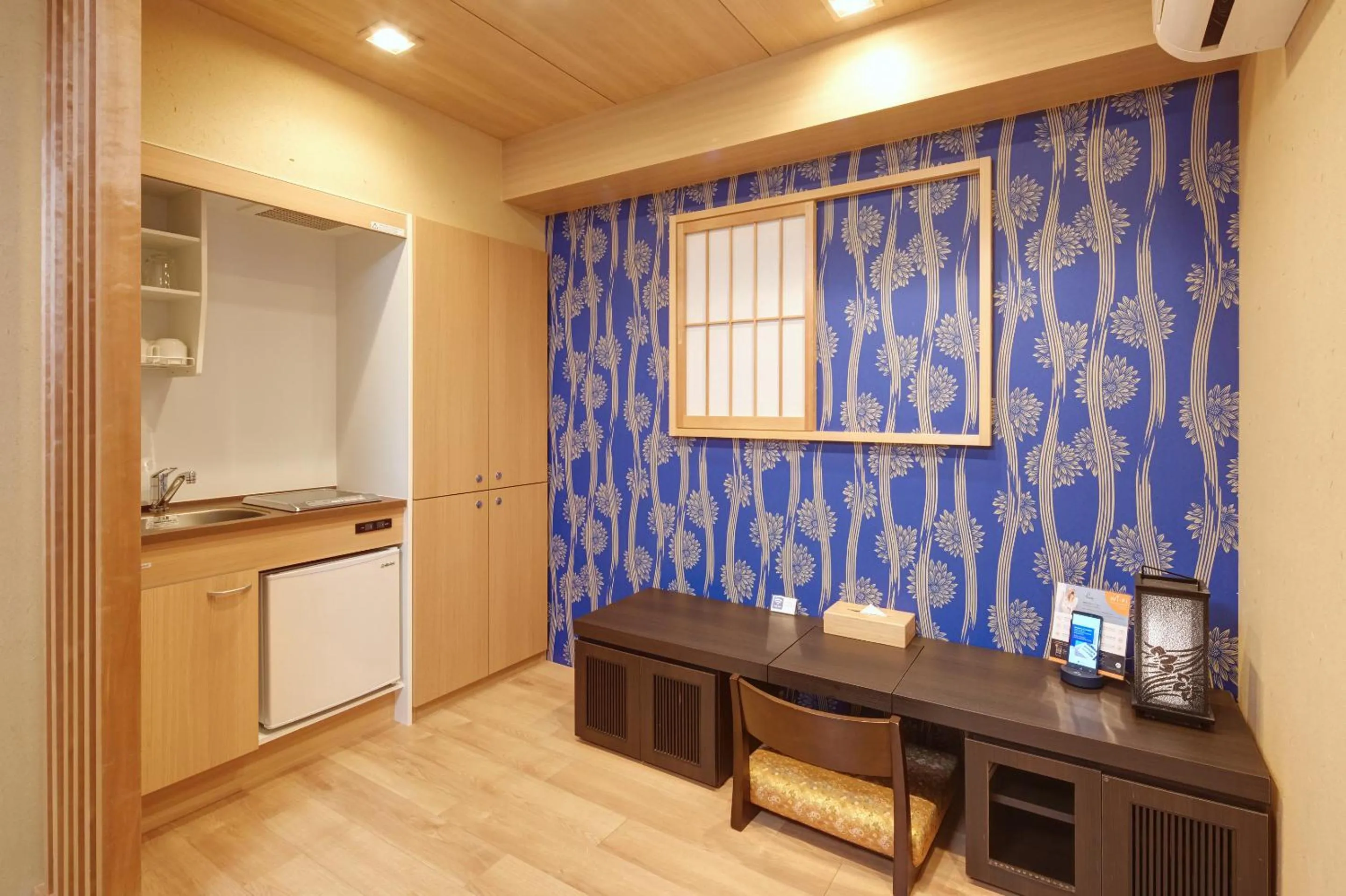 Kitchen or kitchenette in Hotel Amaterrace Nippombashi-higashi