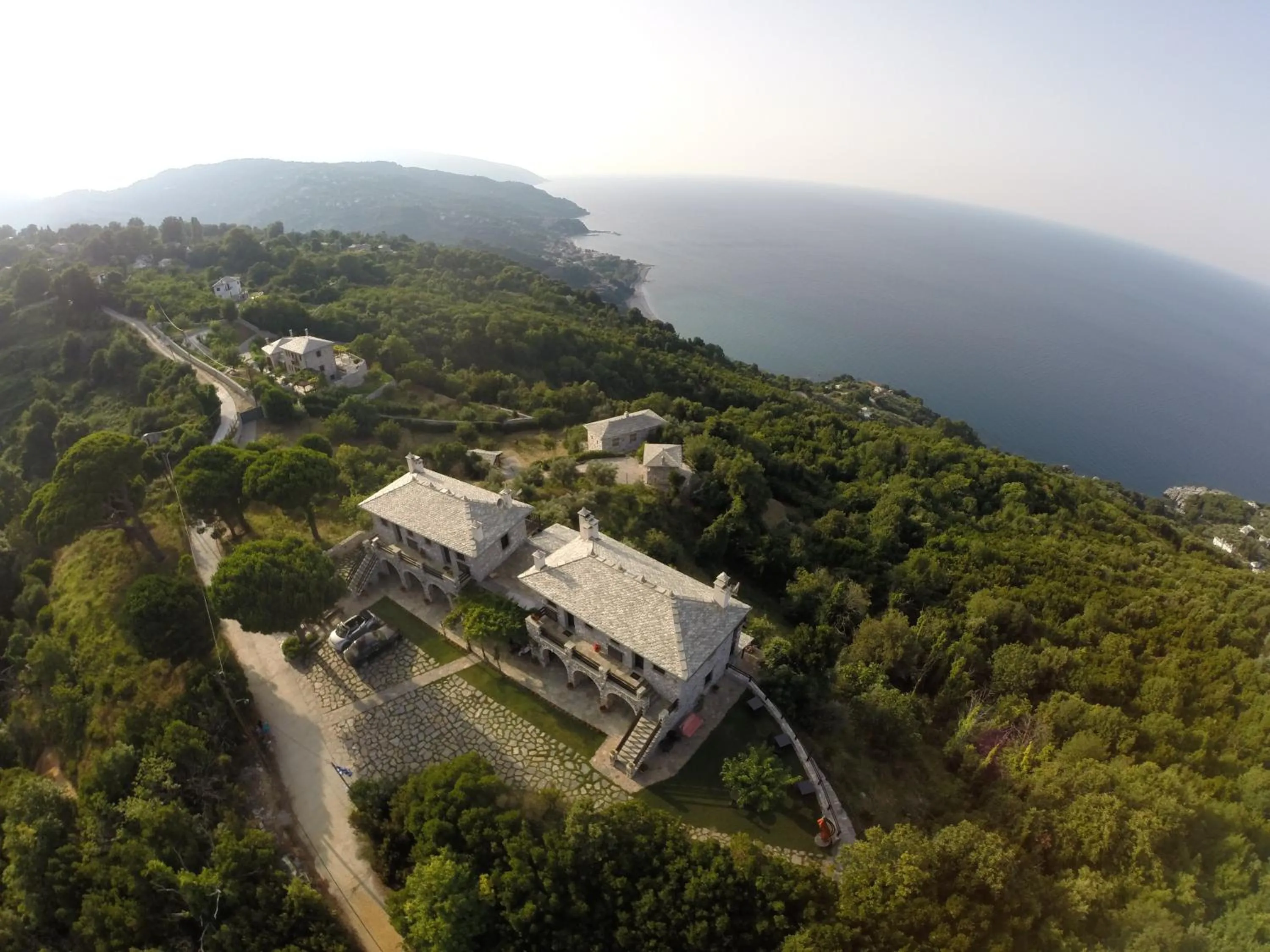 Bird's eye view in Prasino - Galazio