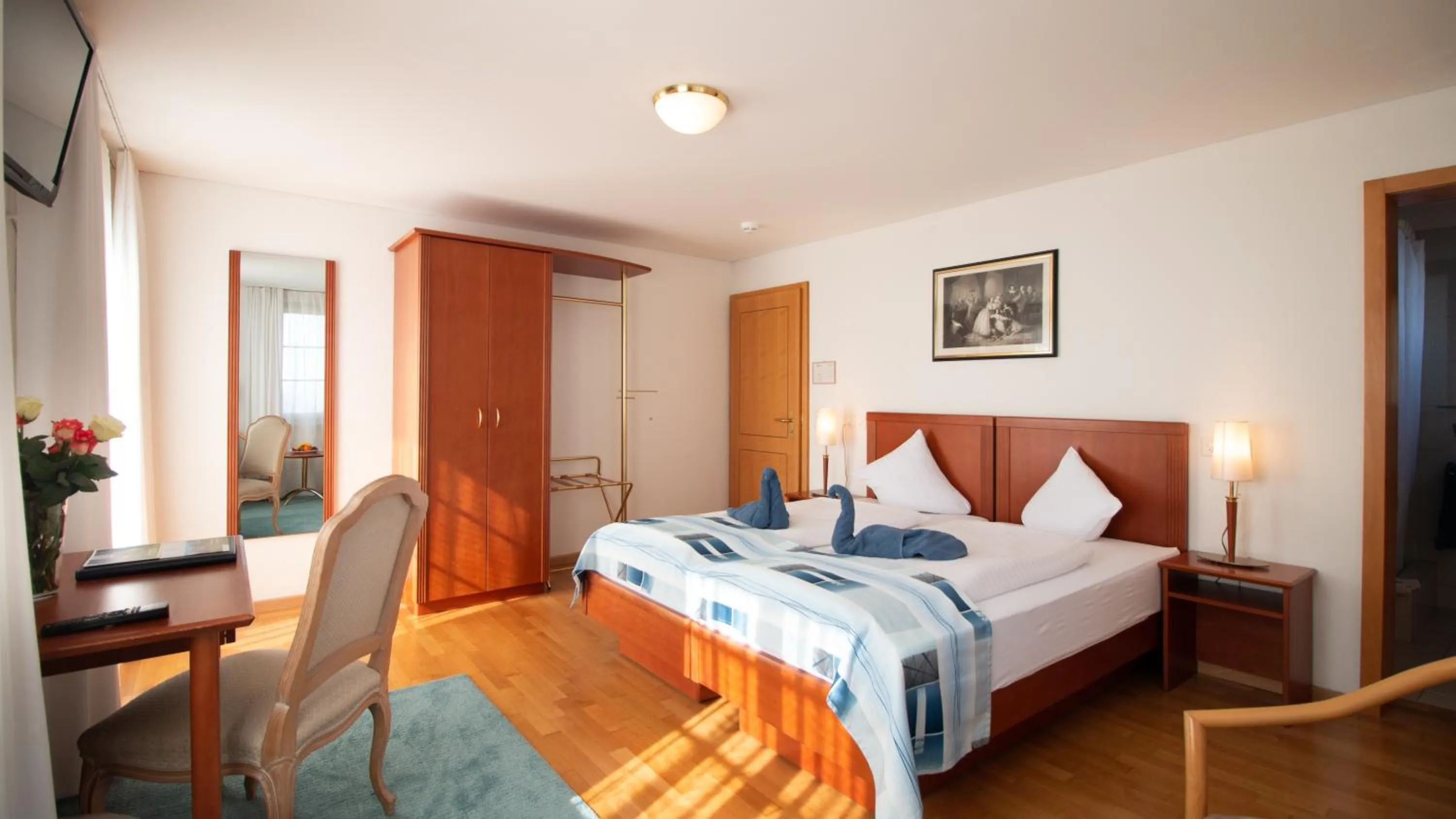 Bed in Hotel Schloss Romanshorn