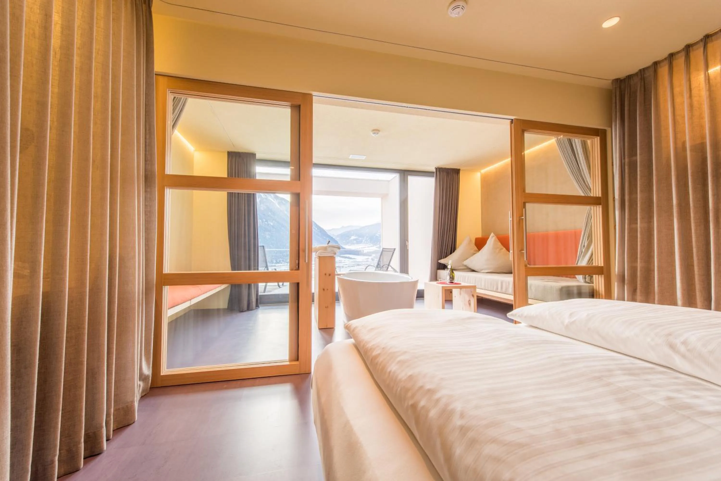View (from property/room), Bed in Bio Hotel Panorama