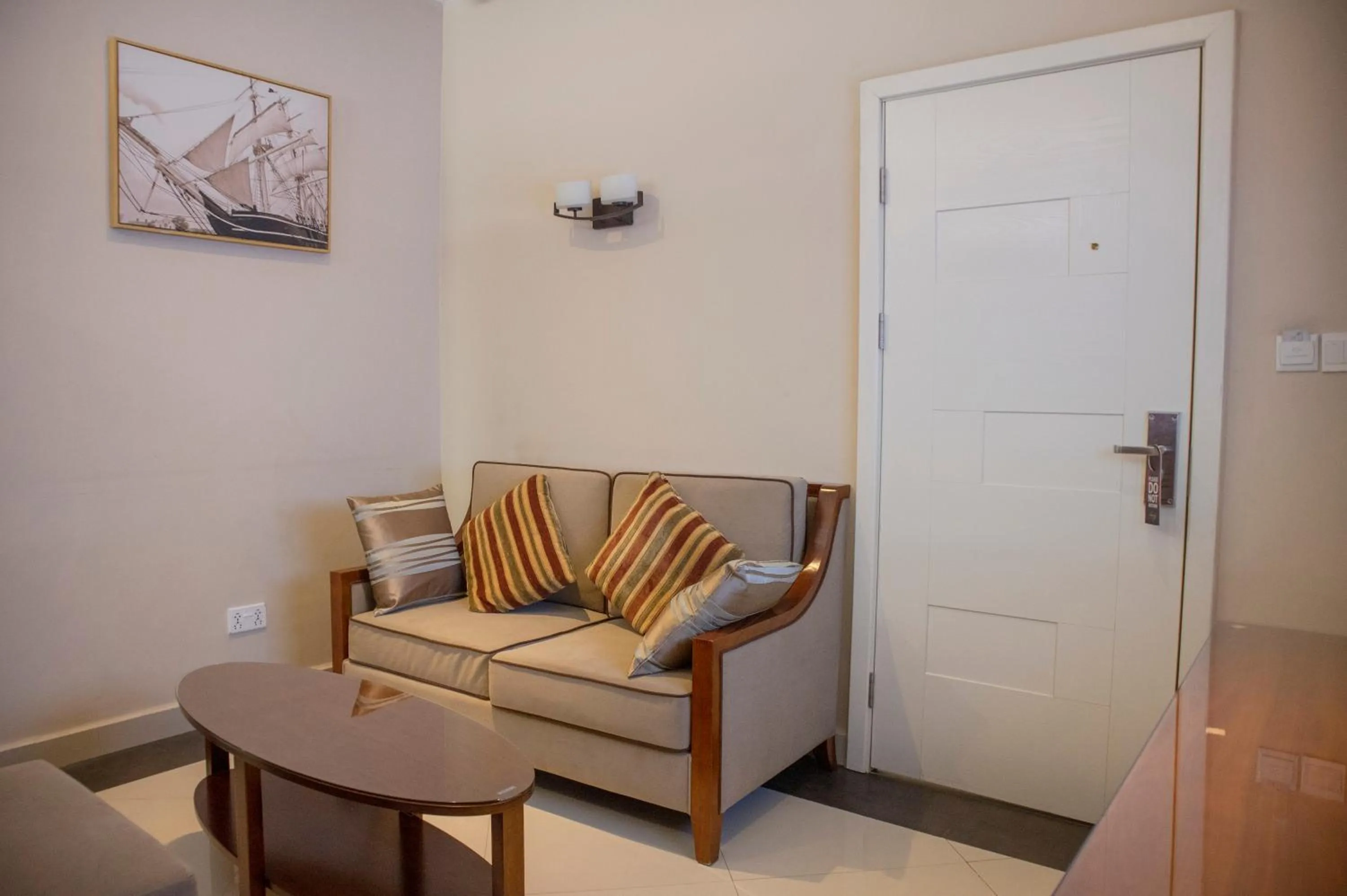 Seating area in Frederick's Lodge