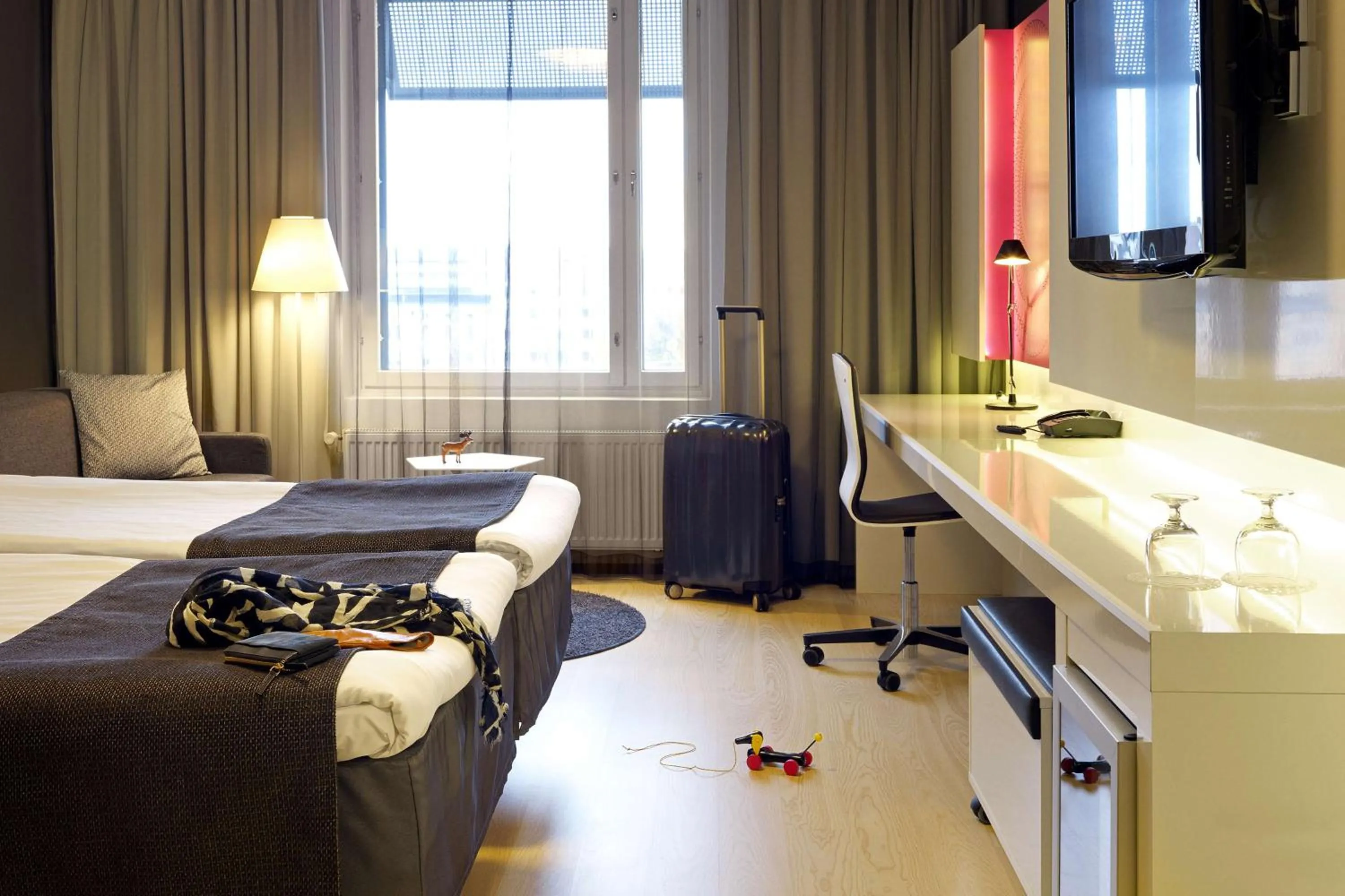 Bedroom, Bed in Scandic Tampere Station