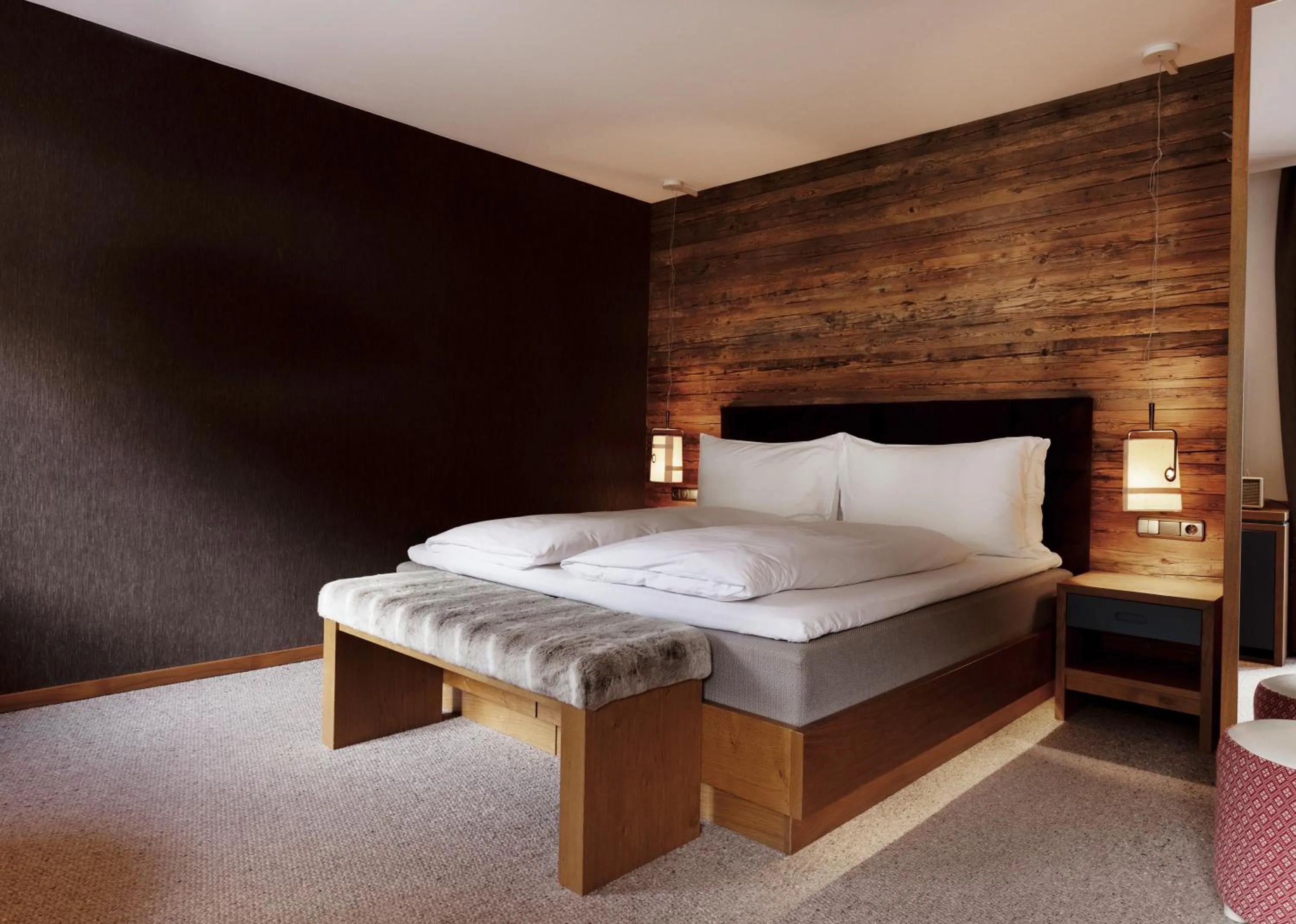 Bed in Valluga Hotel