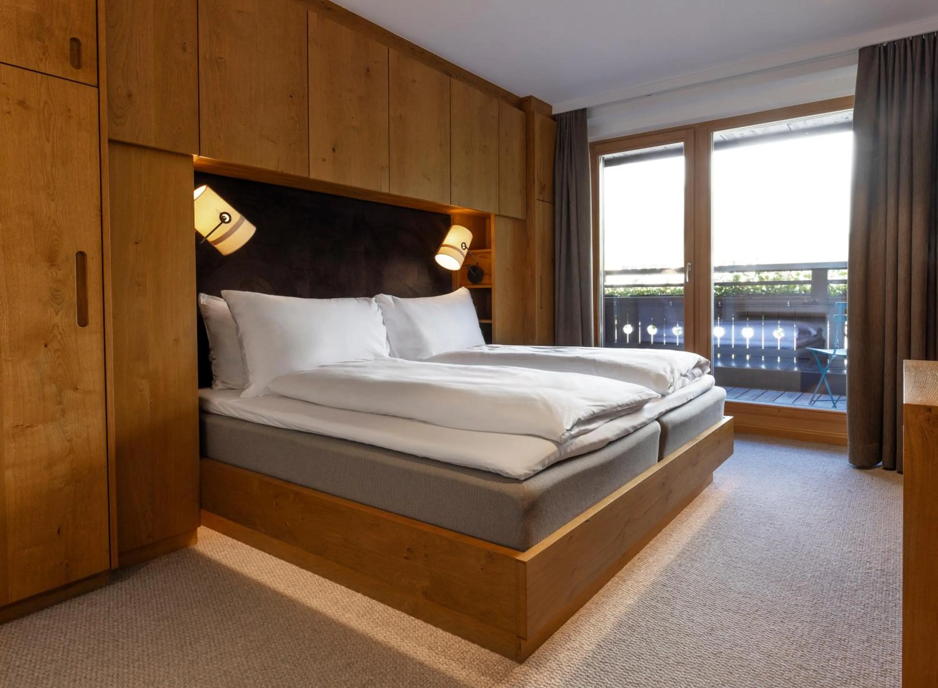 Bed in Valluga Hotel