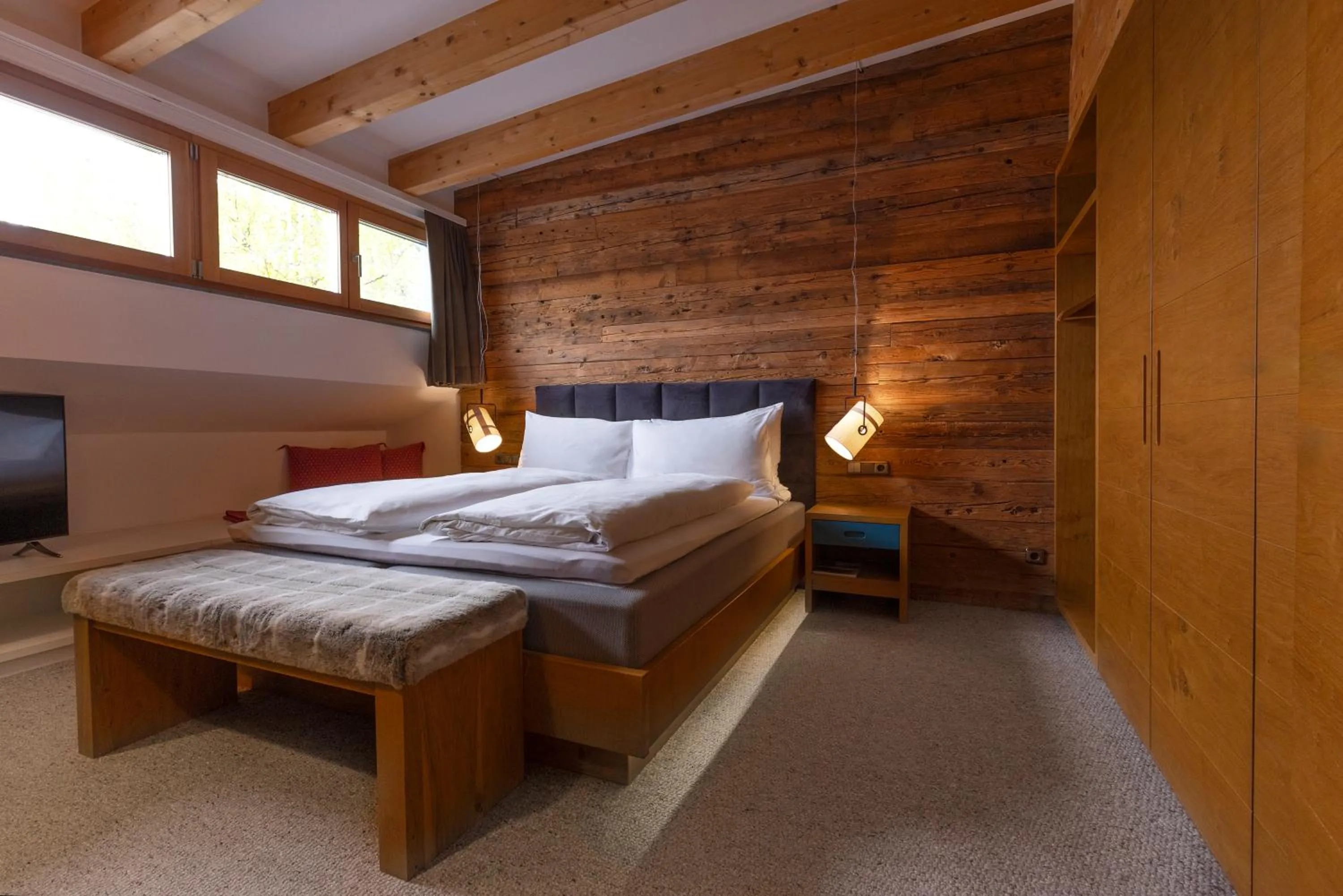 Bed in Valluga Hotel