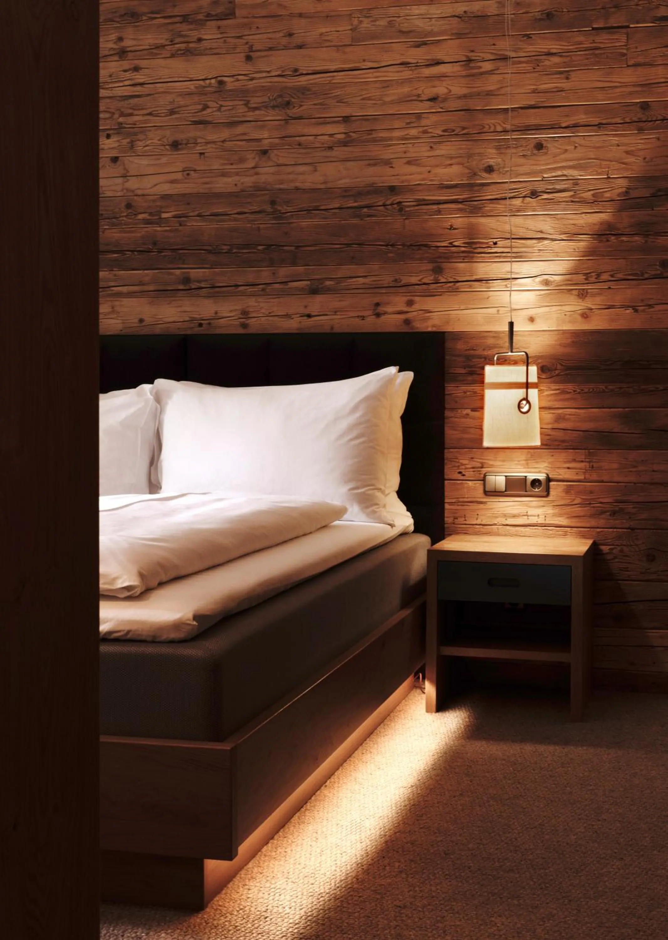 Bed in Valluga Hotel