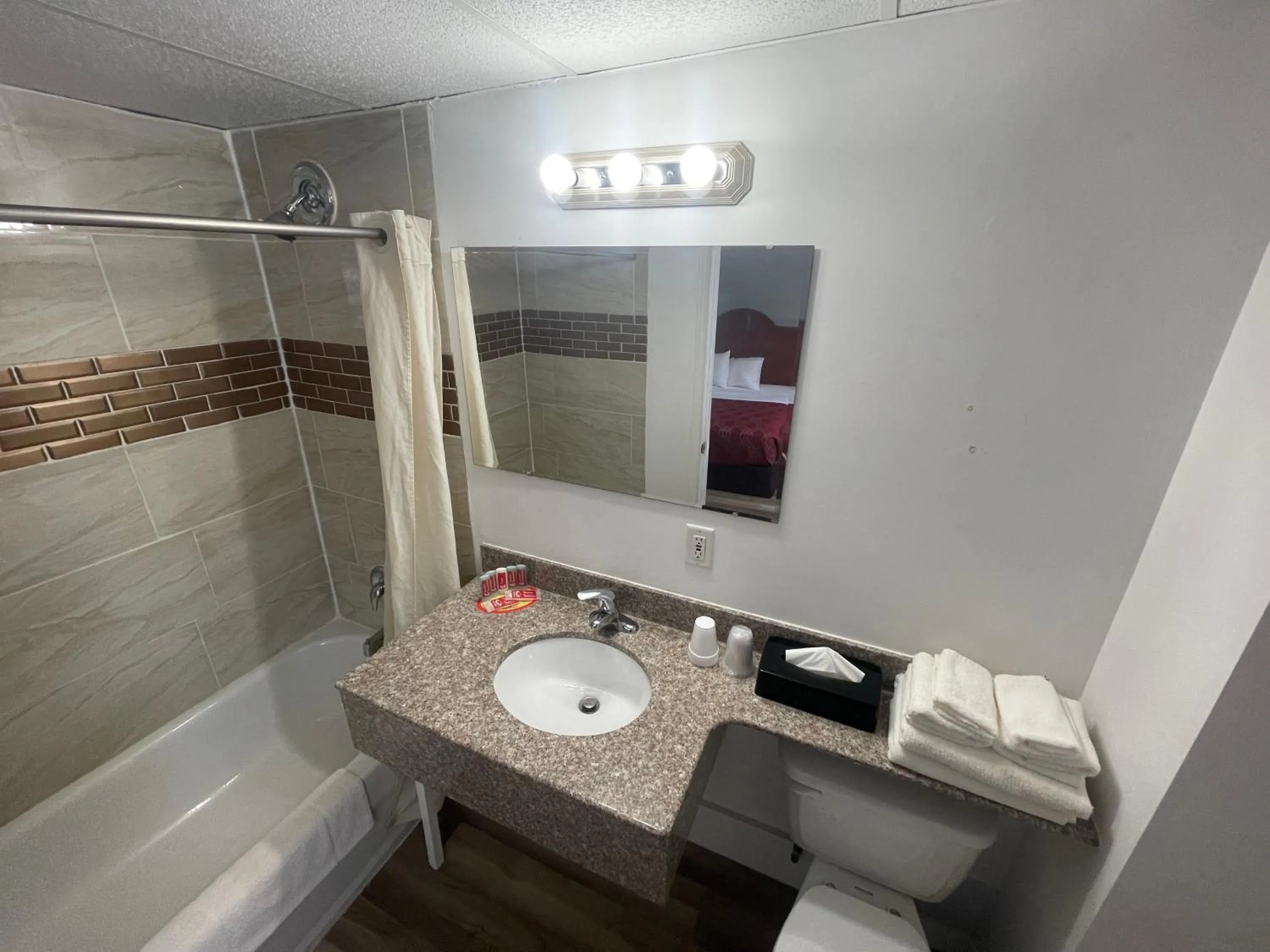 Bathroom in Super 8 by Wyndham Pembroke