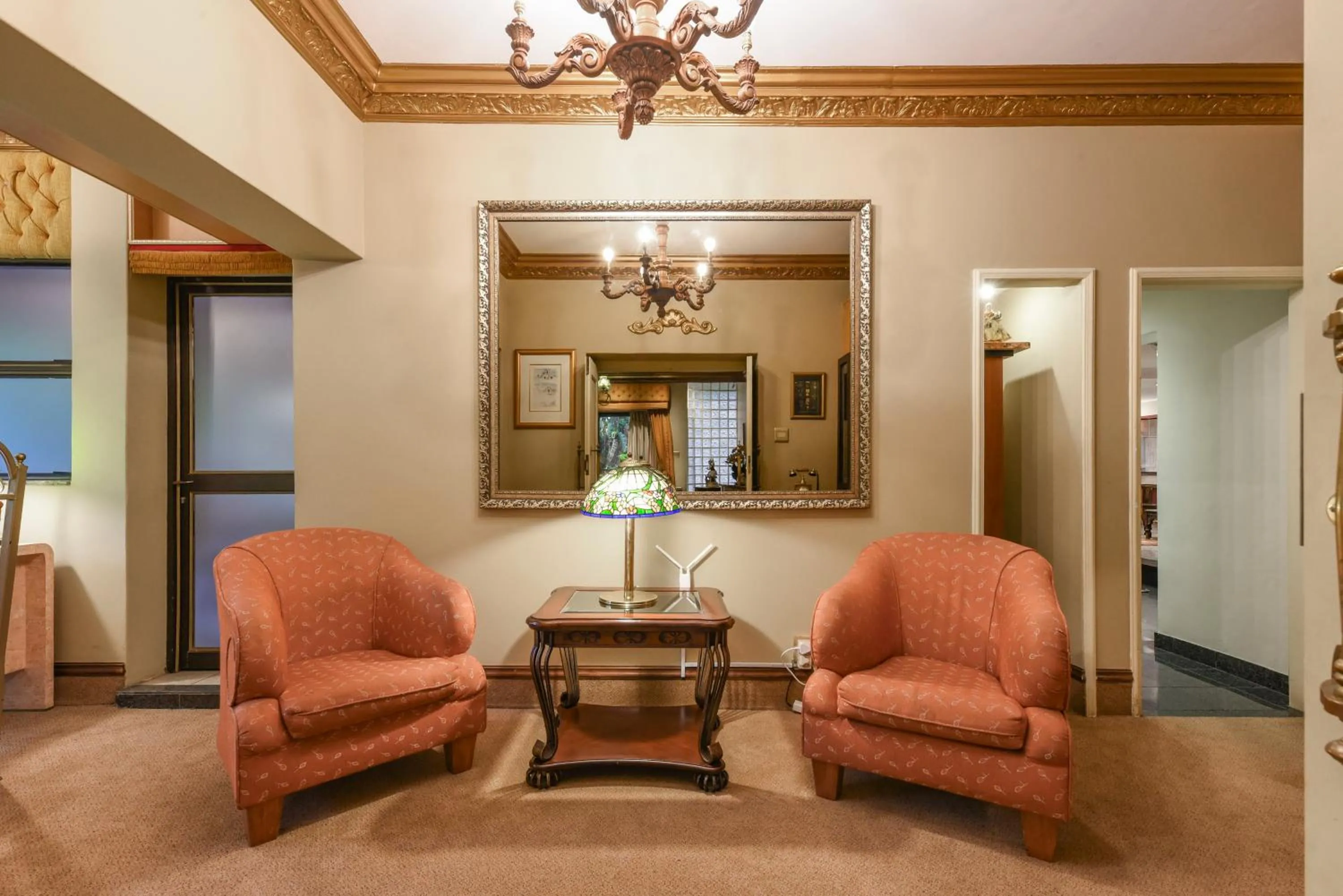 Seating area in Villa Simonne