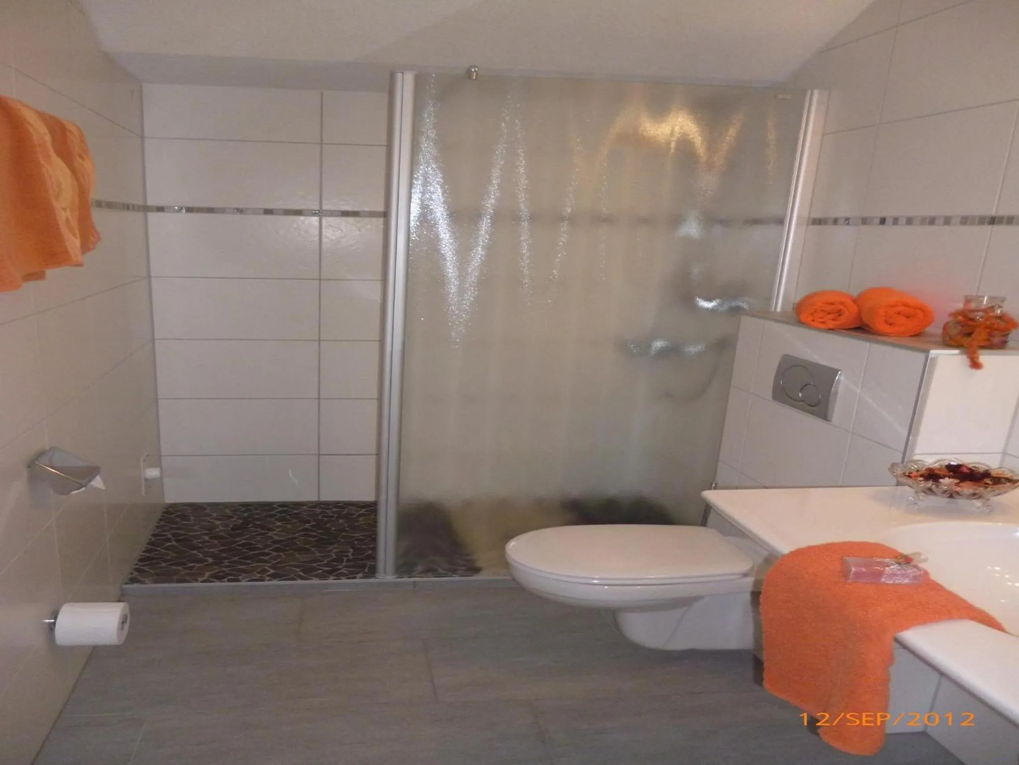 Bathroom in Gästehaus Bergland