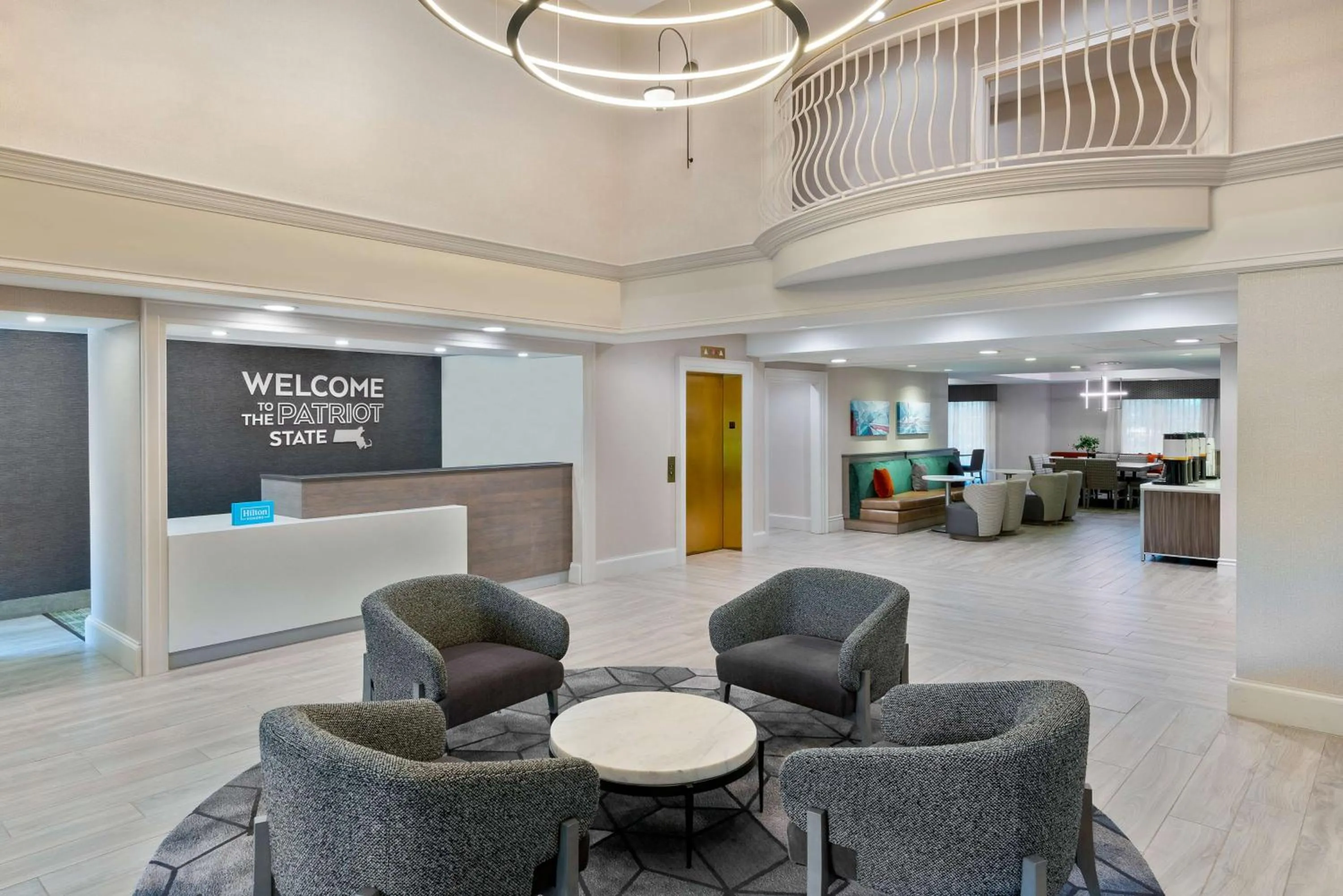 Lobby or reception in Hampton Inn Boston Bedford Burlington