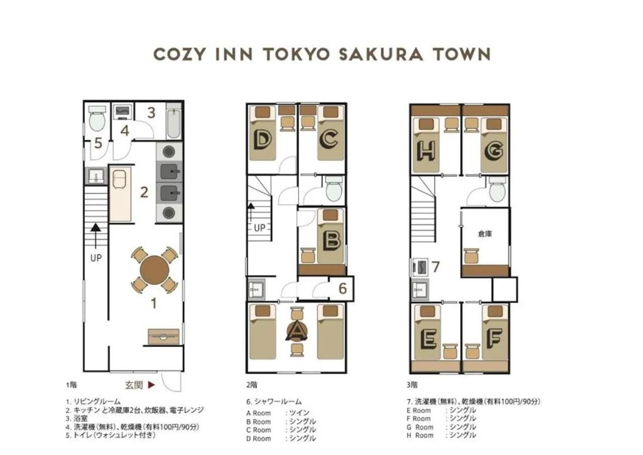 Floor plan in コージーイン 東京桜新町