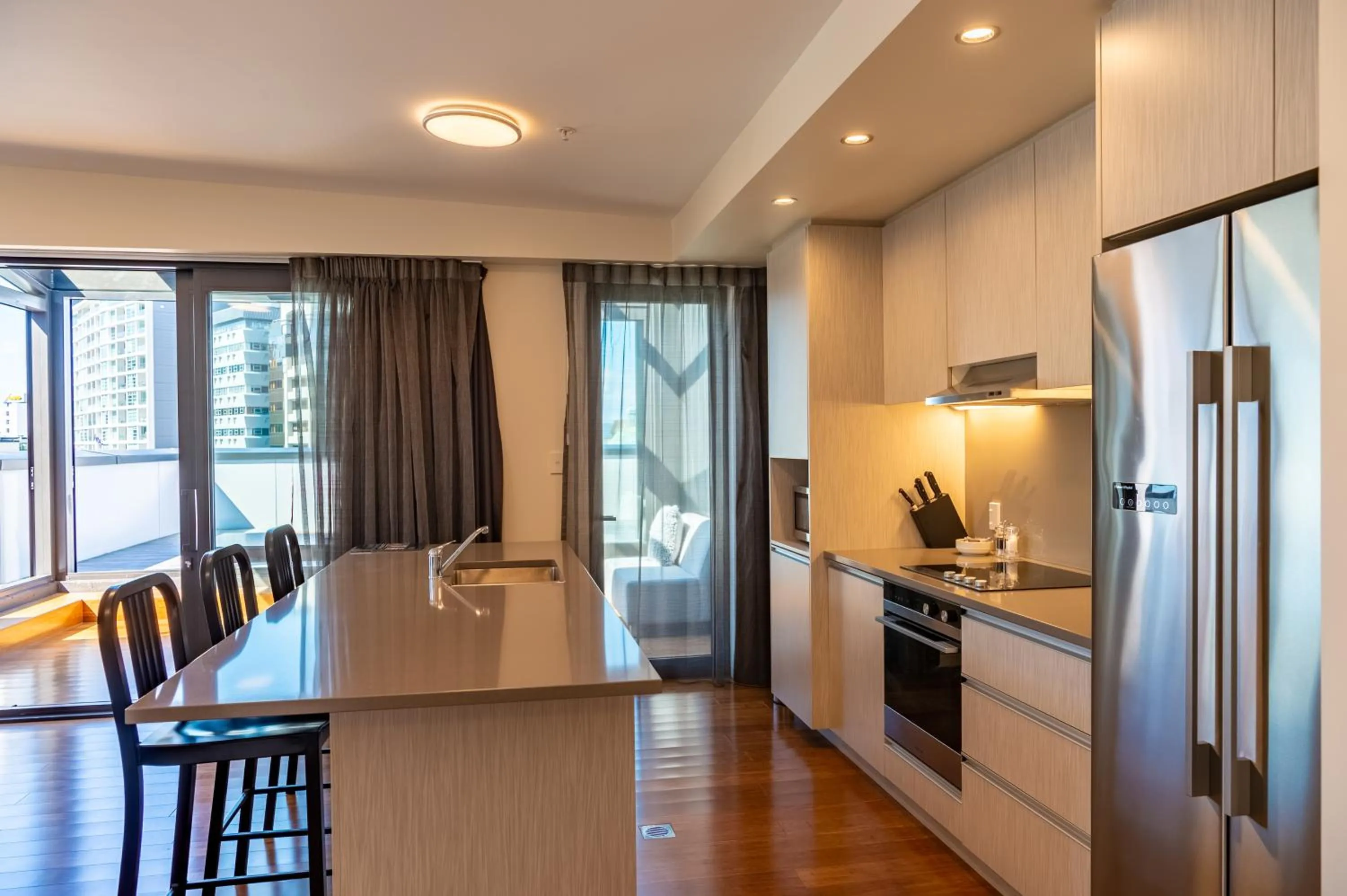Kitchen or kitchenette in Boulcott Suites