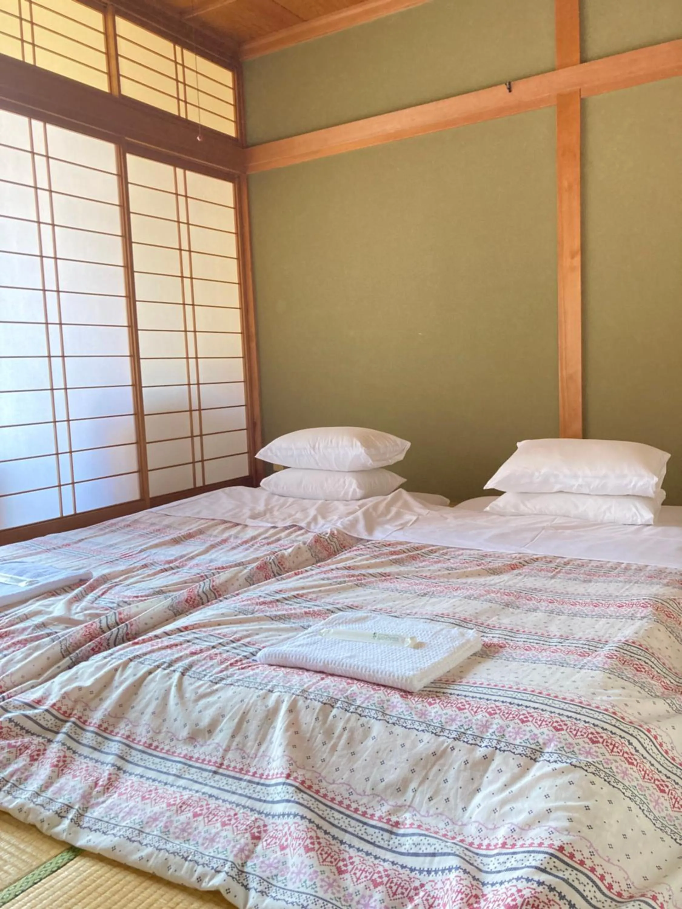 towels, Bed in Guesthouse Namaste