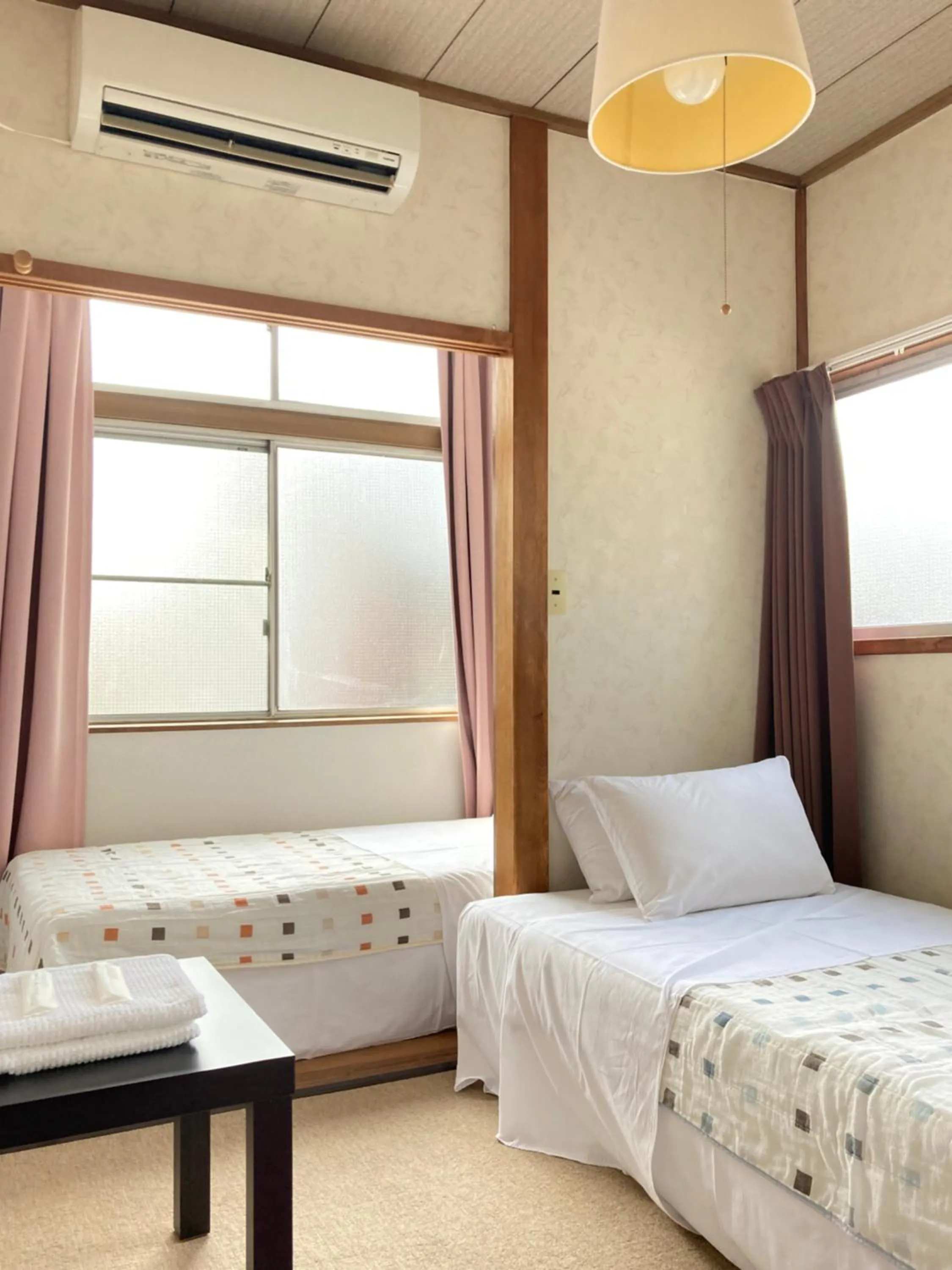 air conditioner, Bed in Guesthouse Namaste