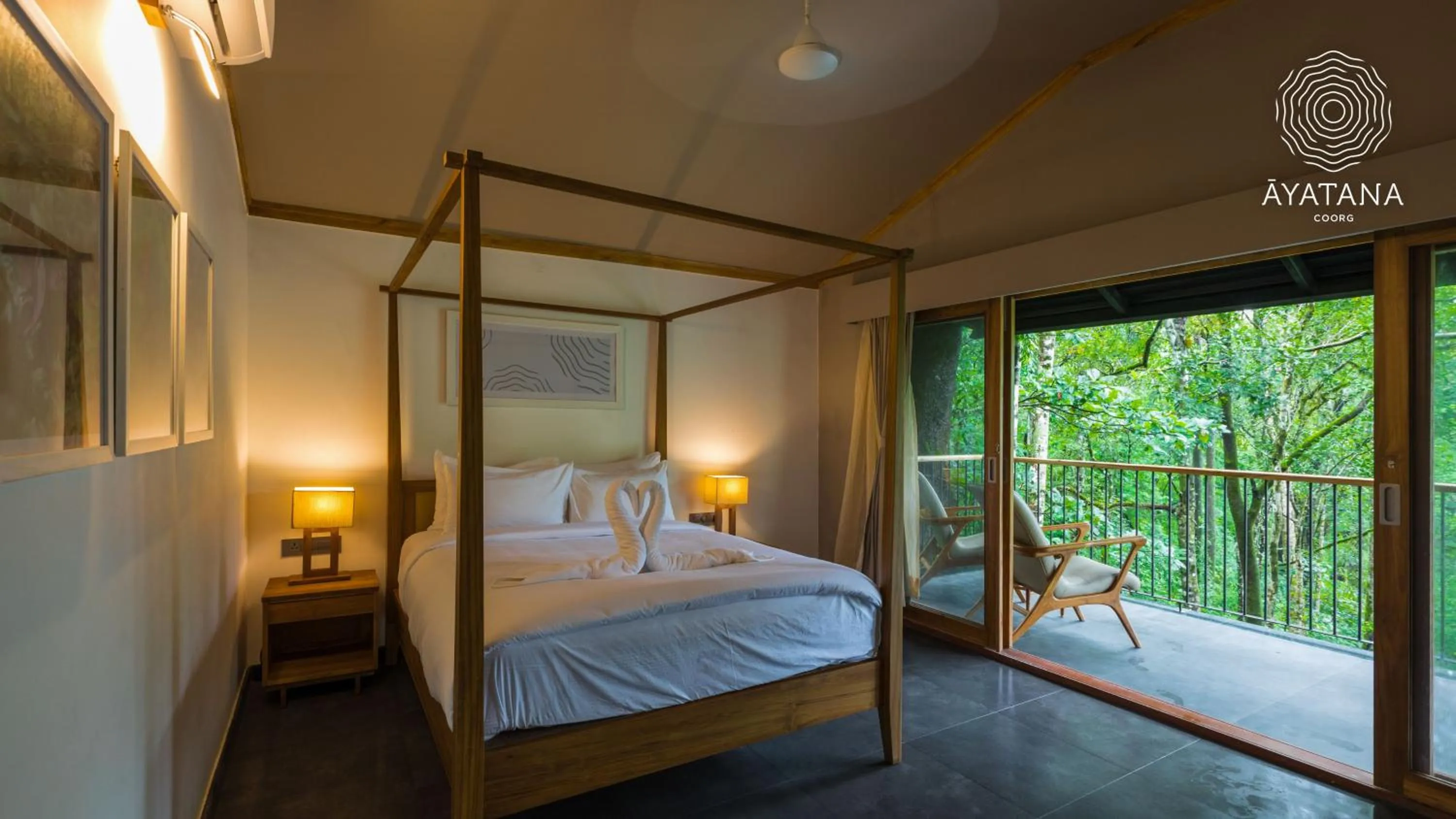 Bed in Ayatana Coorg