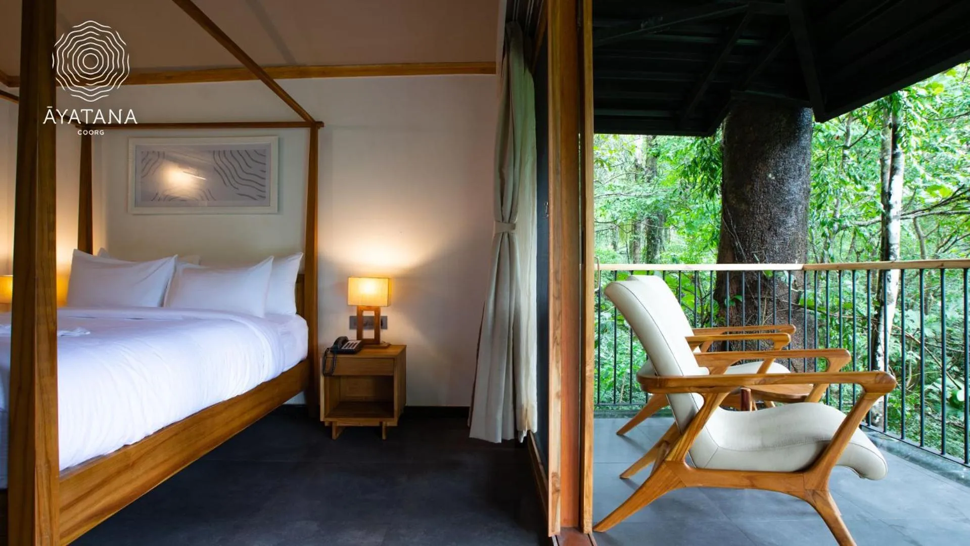 Bed in Ayatana Coorg