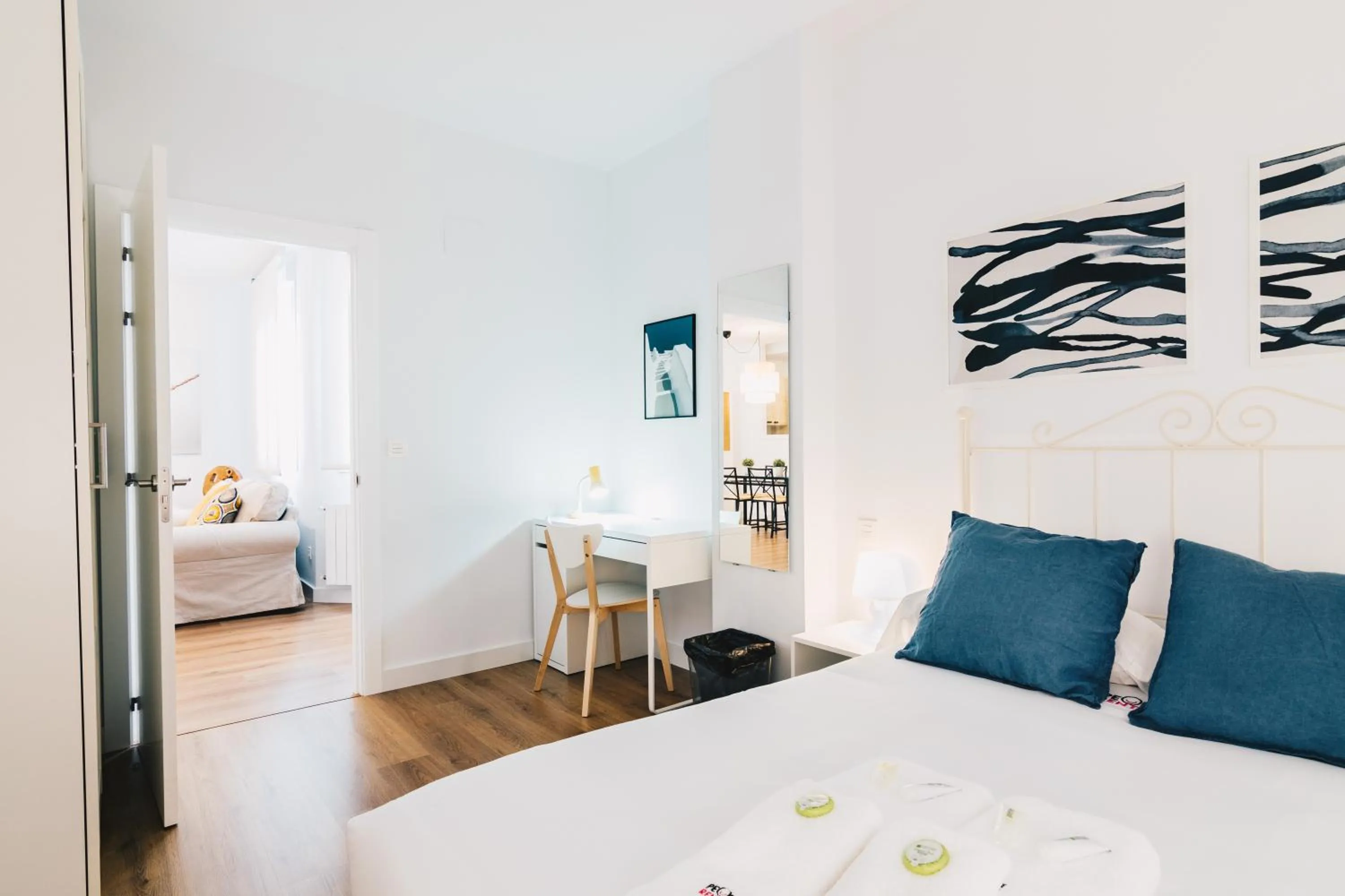 Seating area, Bed in Bilbao Home Apartment by People Rentals