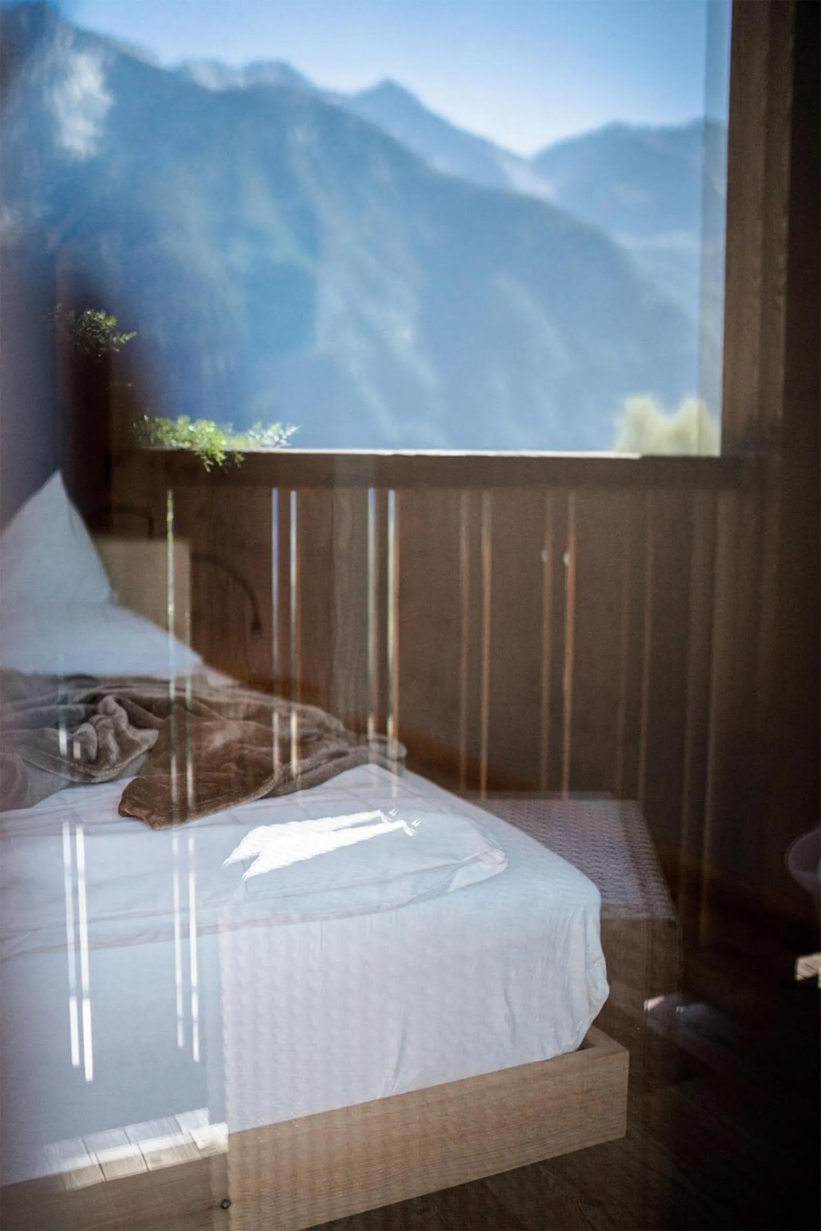 Bed in Farmhotel Moosmair