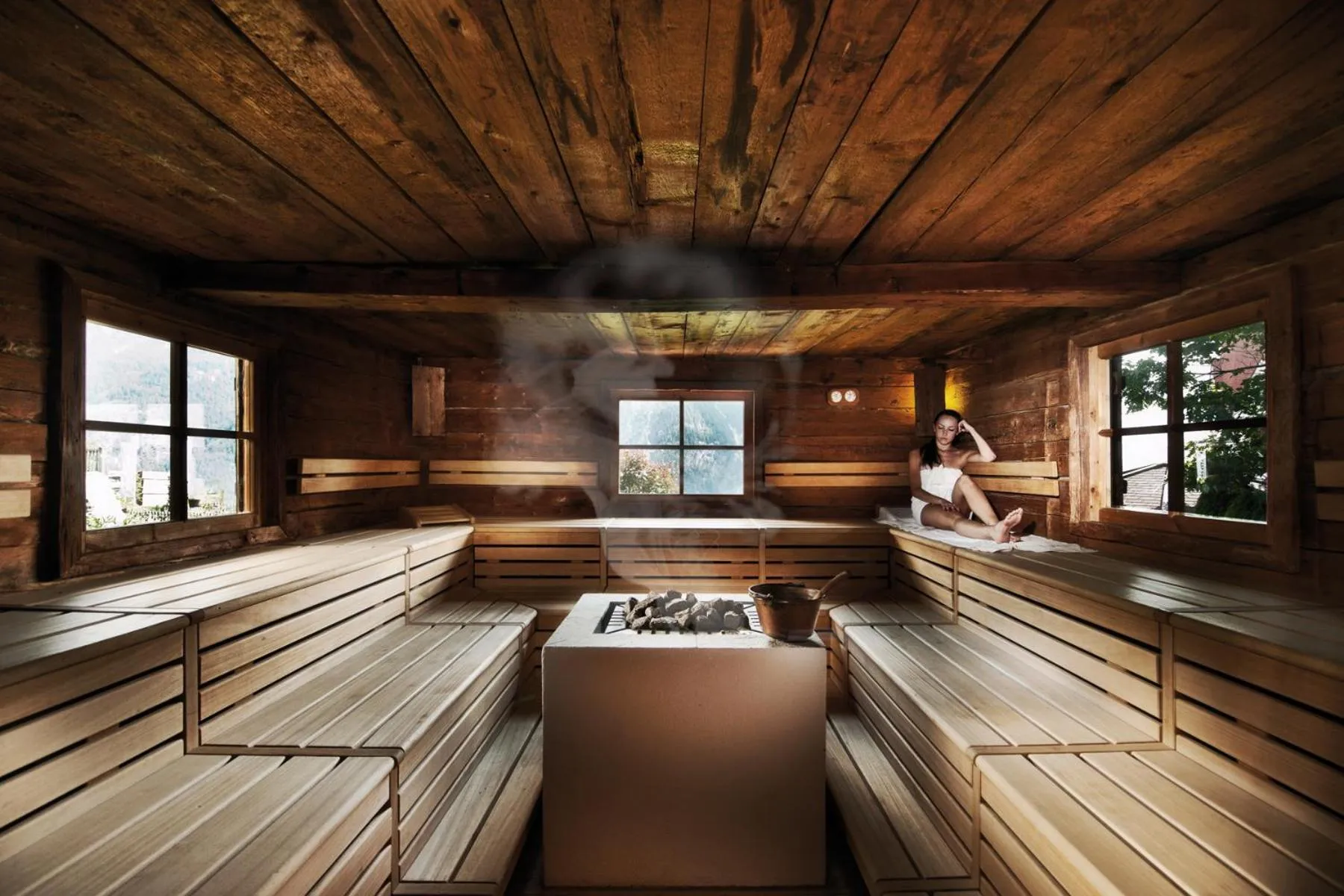 Sauna in Farmhotel Moosmair