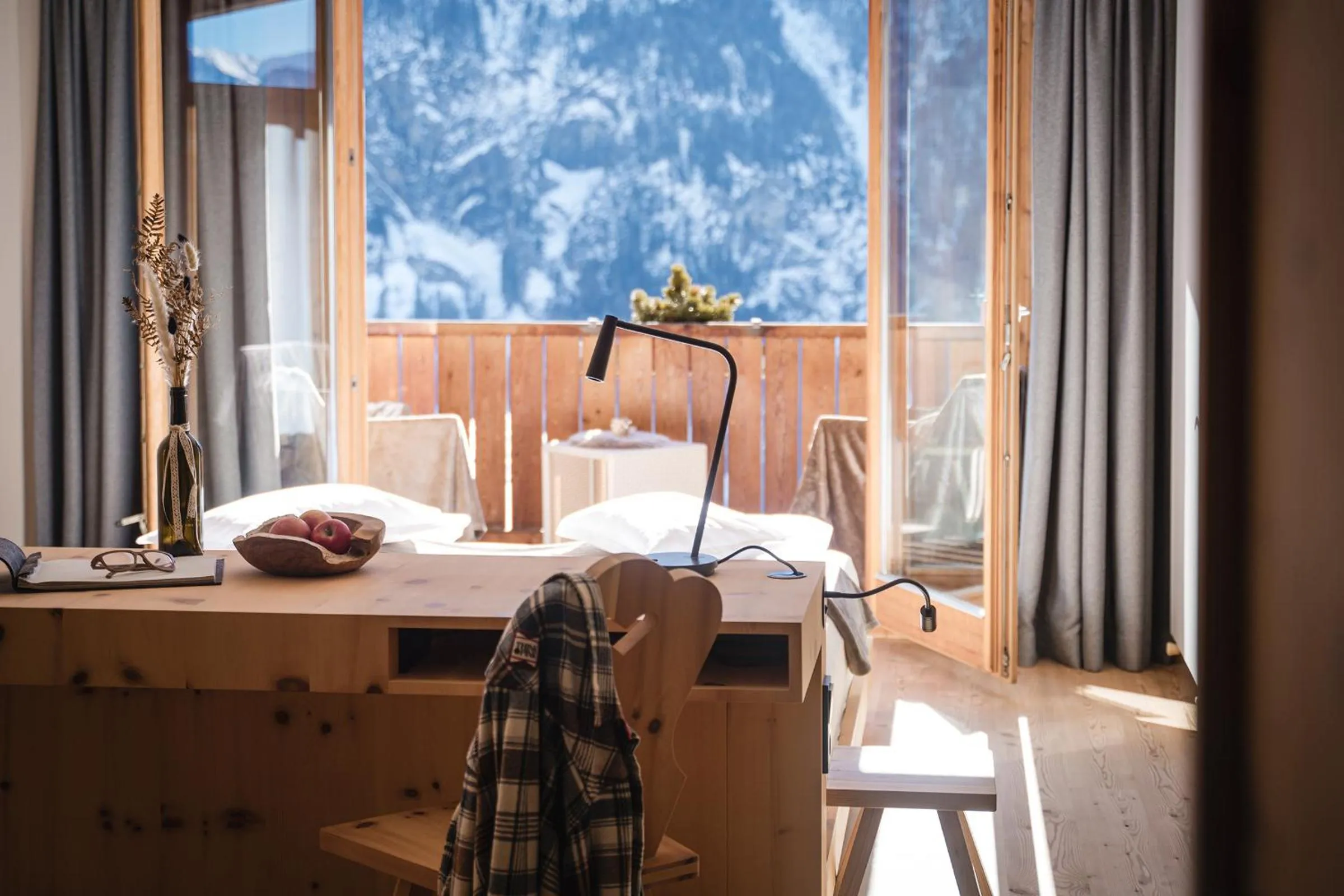 Bed in Farmhotel Moosmair