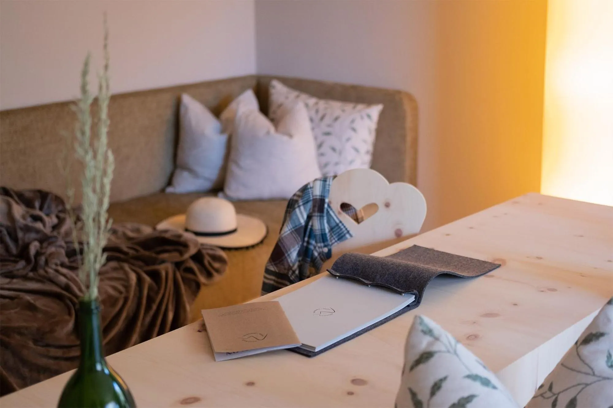 Bed in Farmhotel Moosmair