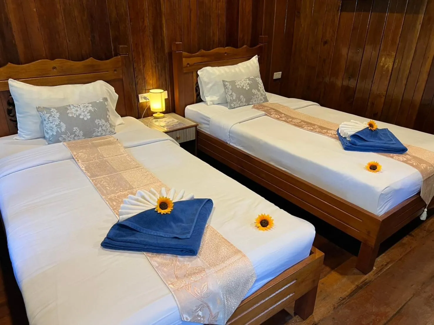 Bed in Diamond Beach Resort