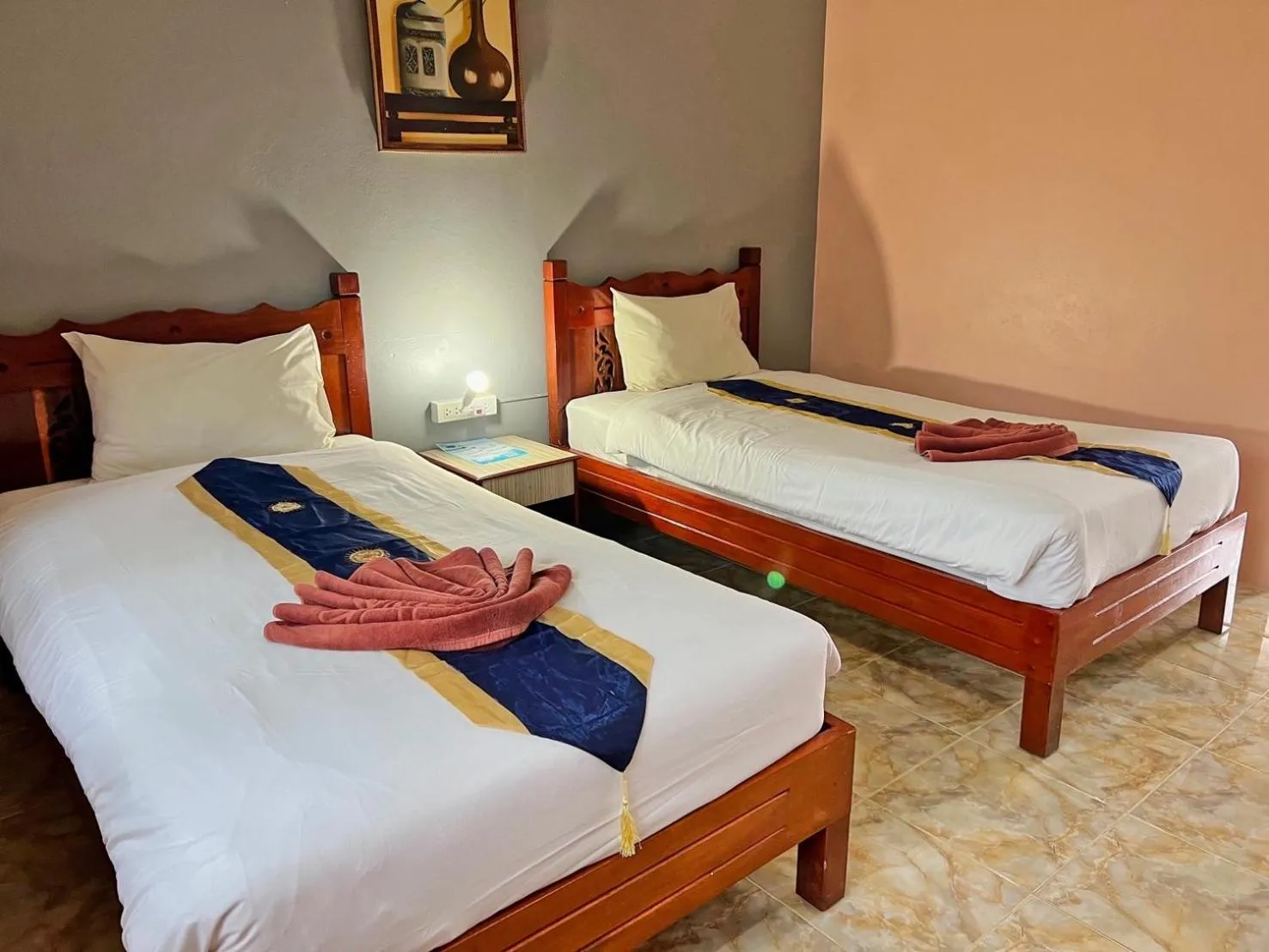 Bed in Diamond Beach Resort