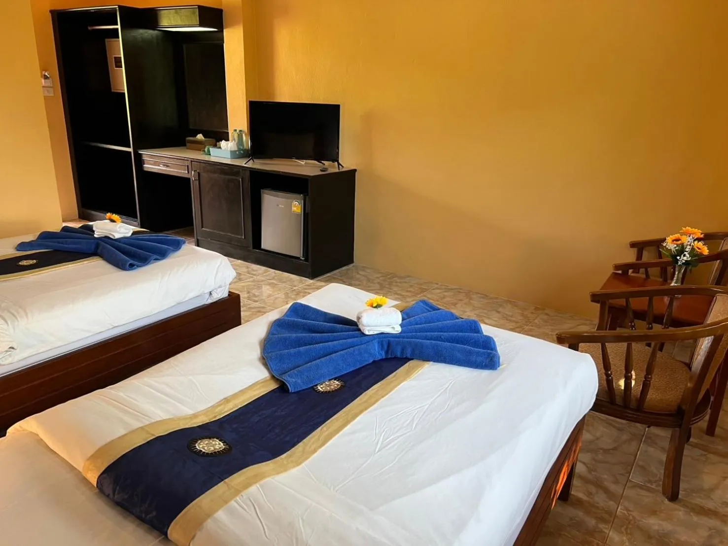 Bed in Diamond Beach Resort