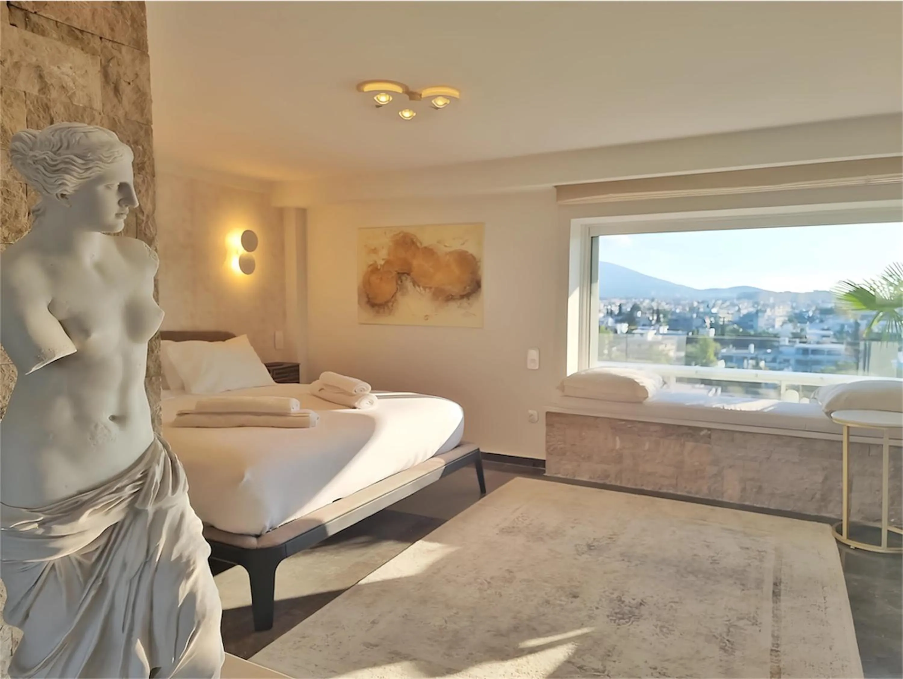 Bed in One 360 Skyline Athens Penthouses