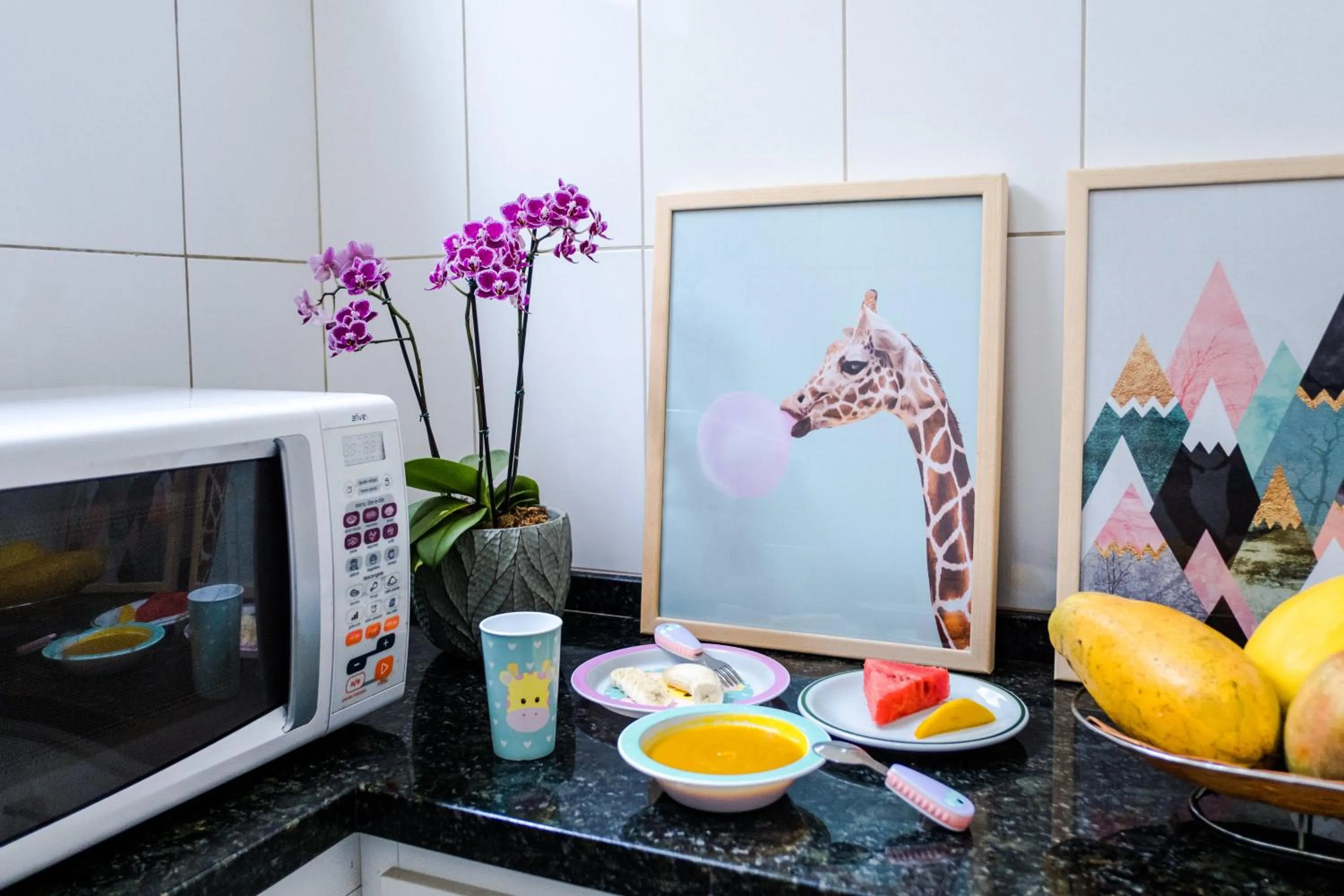 Kitchen or kitchenette in Vitoria Regia Hotel Bauru