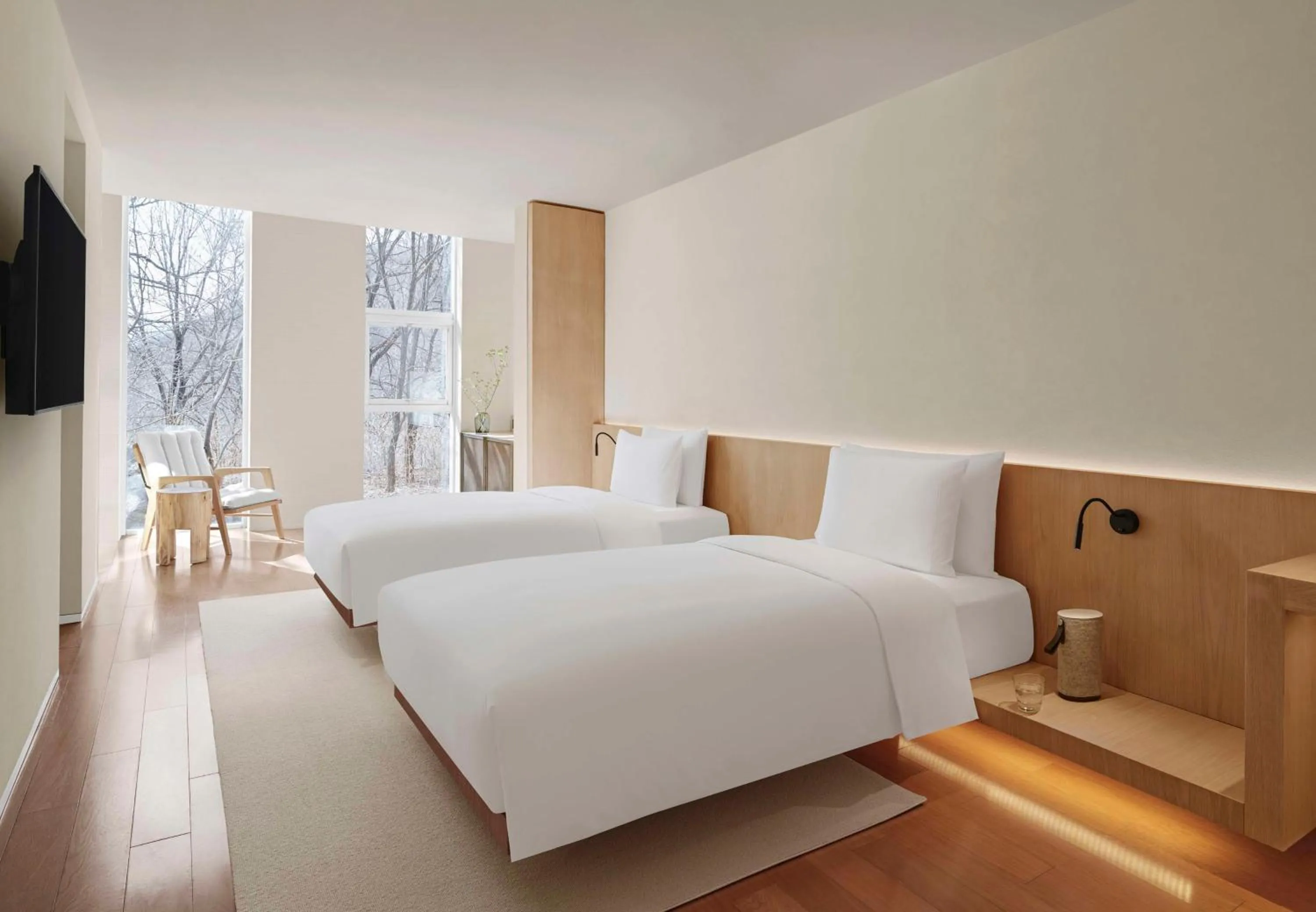 Photo of the whole room, Bed in Commune by the Great Wall, in the Unbound Collection by Hyatt