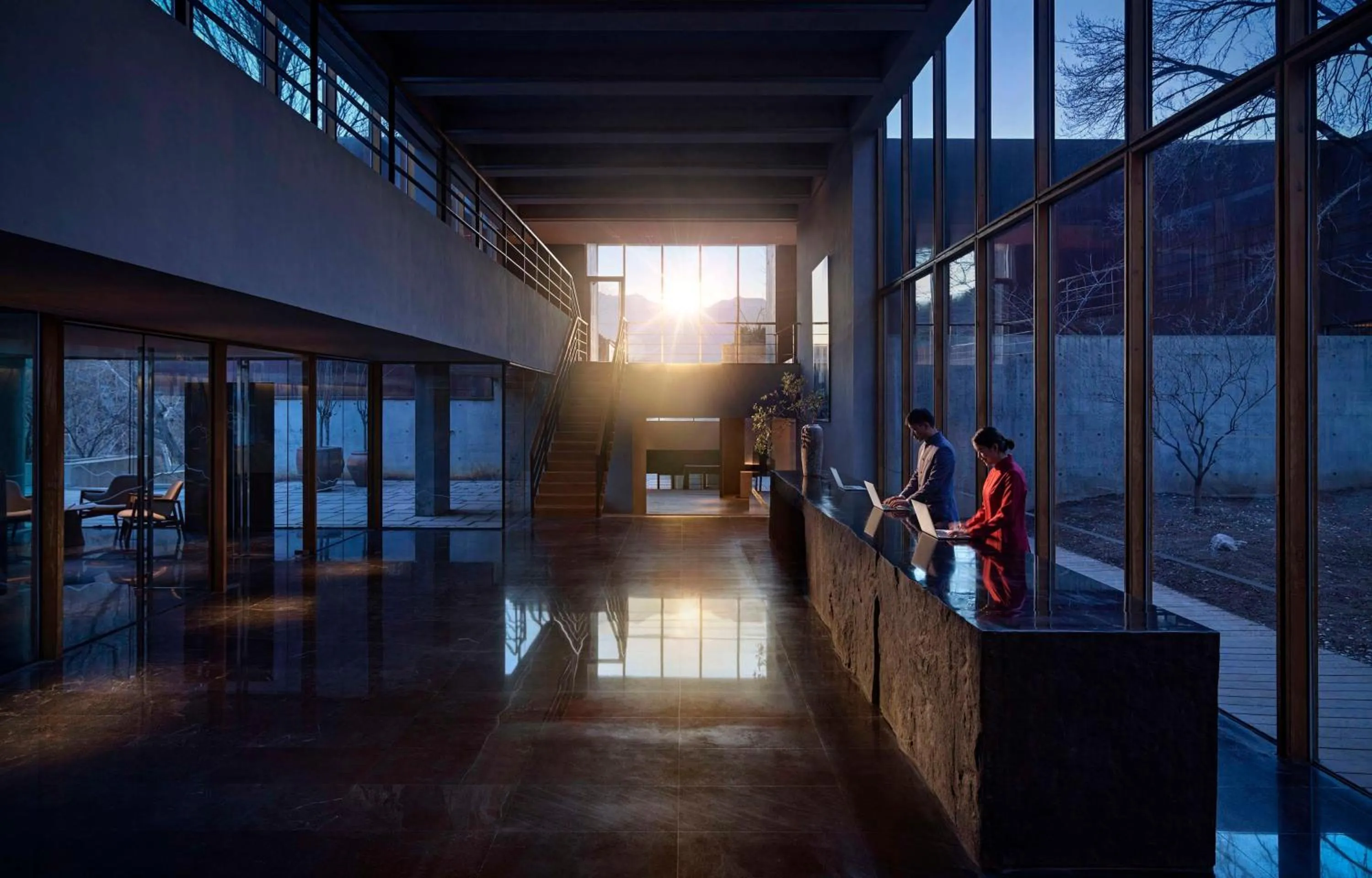 Lobby or reception in Commune by the Great Wall, in the Unbound Collection by Hyatt