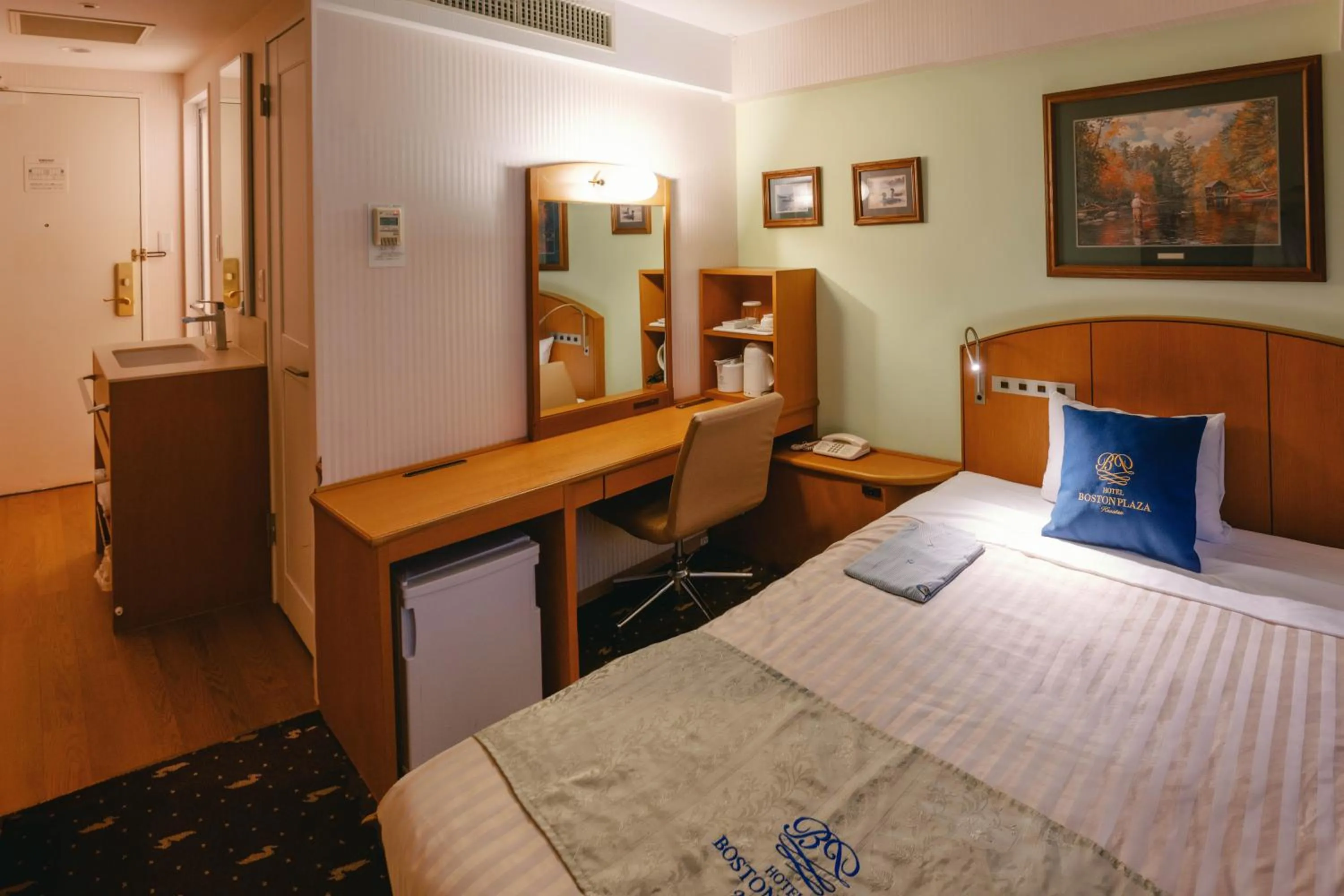 Bed in Hotel Boston Plaza Kusatsu