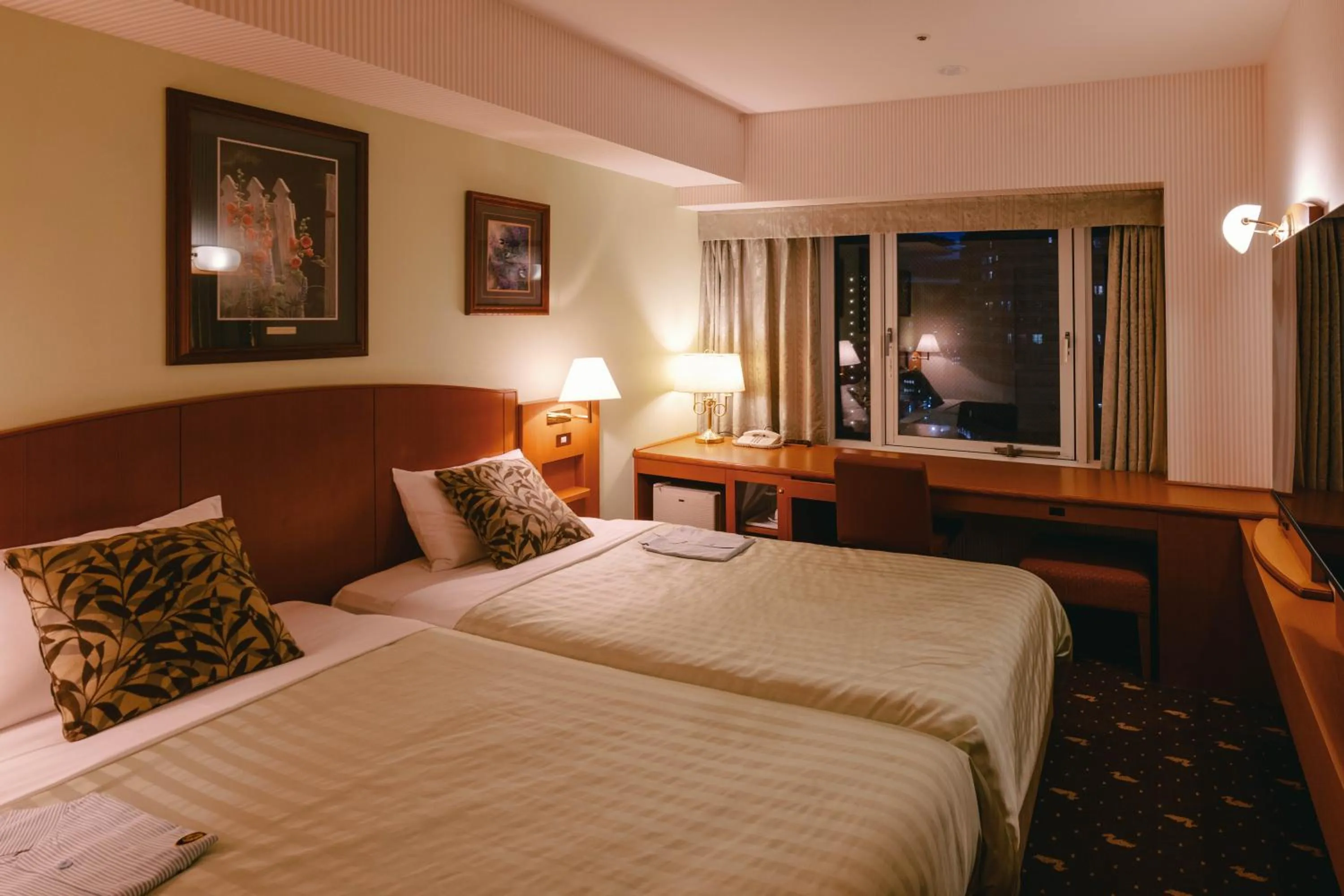 Bed in Hotel Boston Plaza Kusatsu