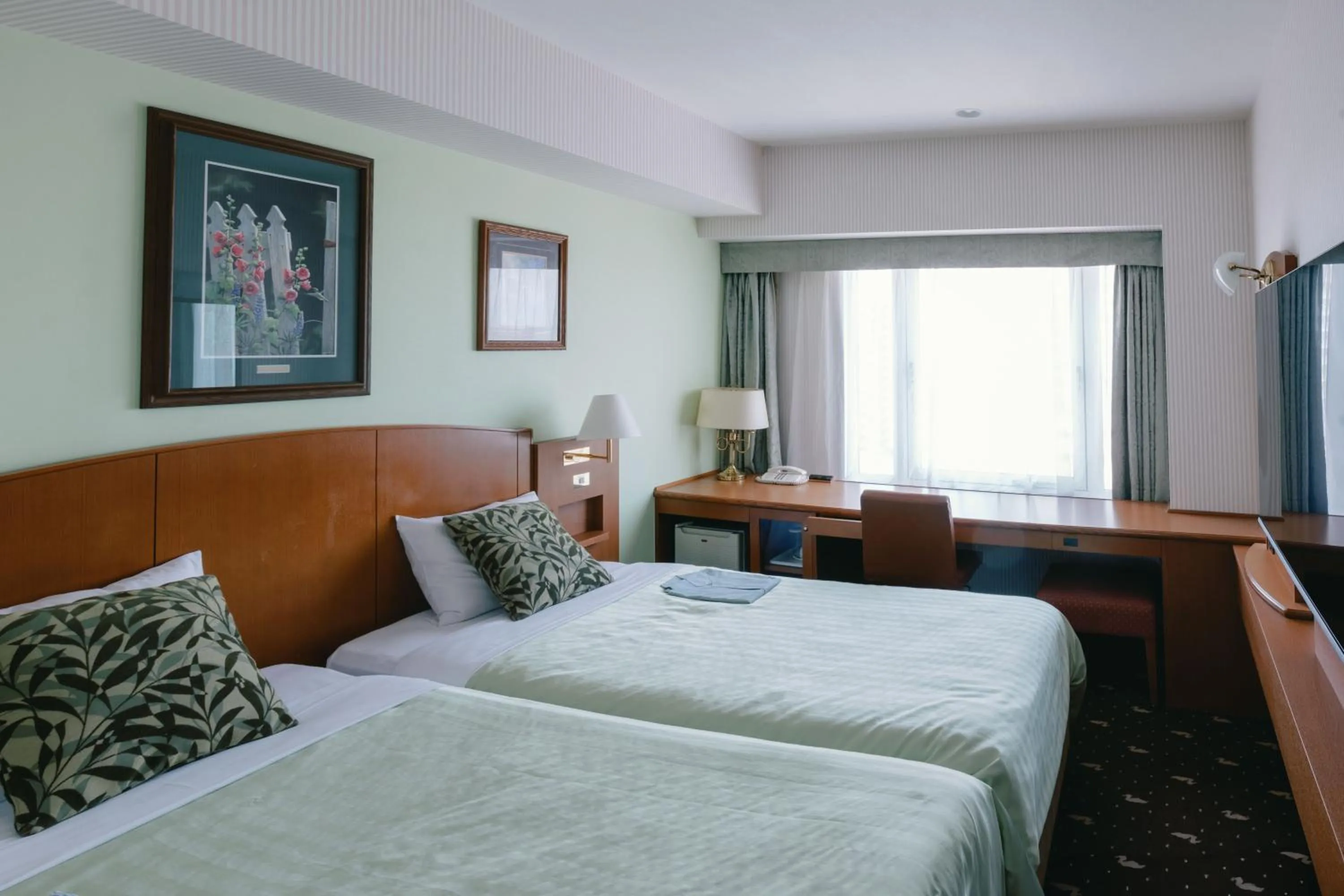 Bed in Hotel Boston Plaza Kusatsu